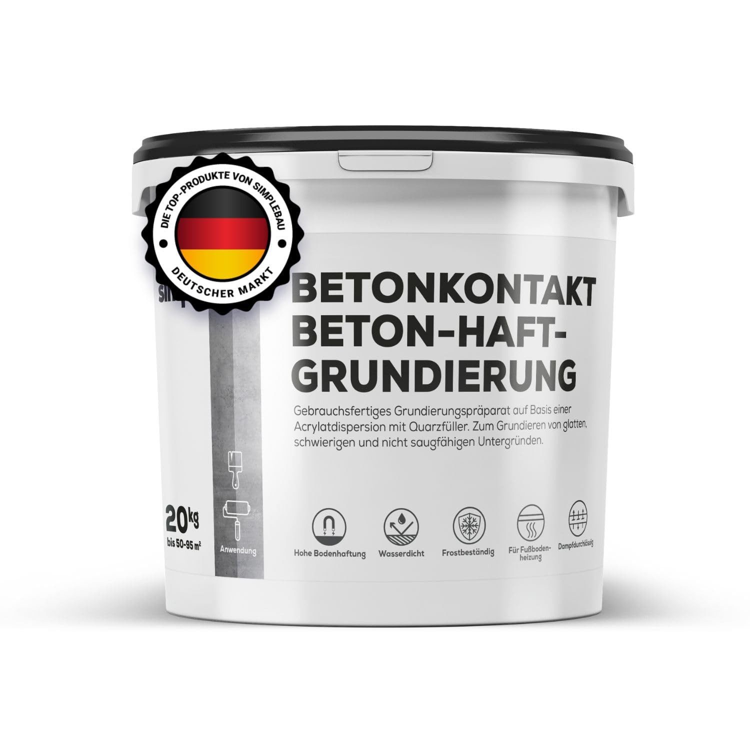 simpleBAU Haftgrund Betonkontakt Грунтовка 20 kg – Haftgrundierung für Beton