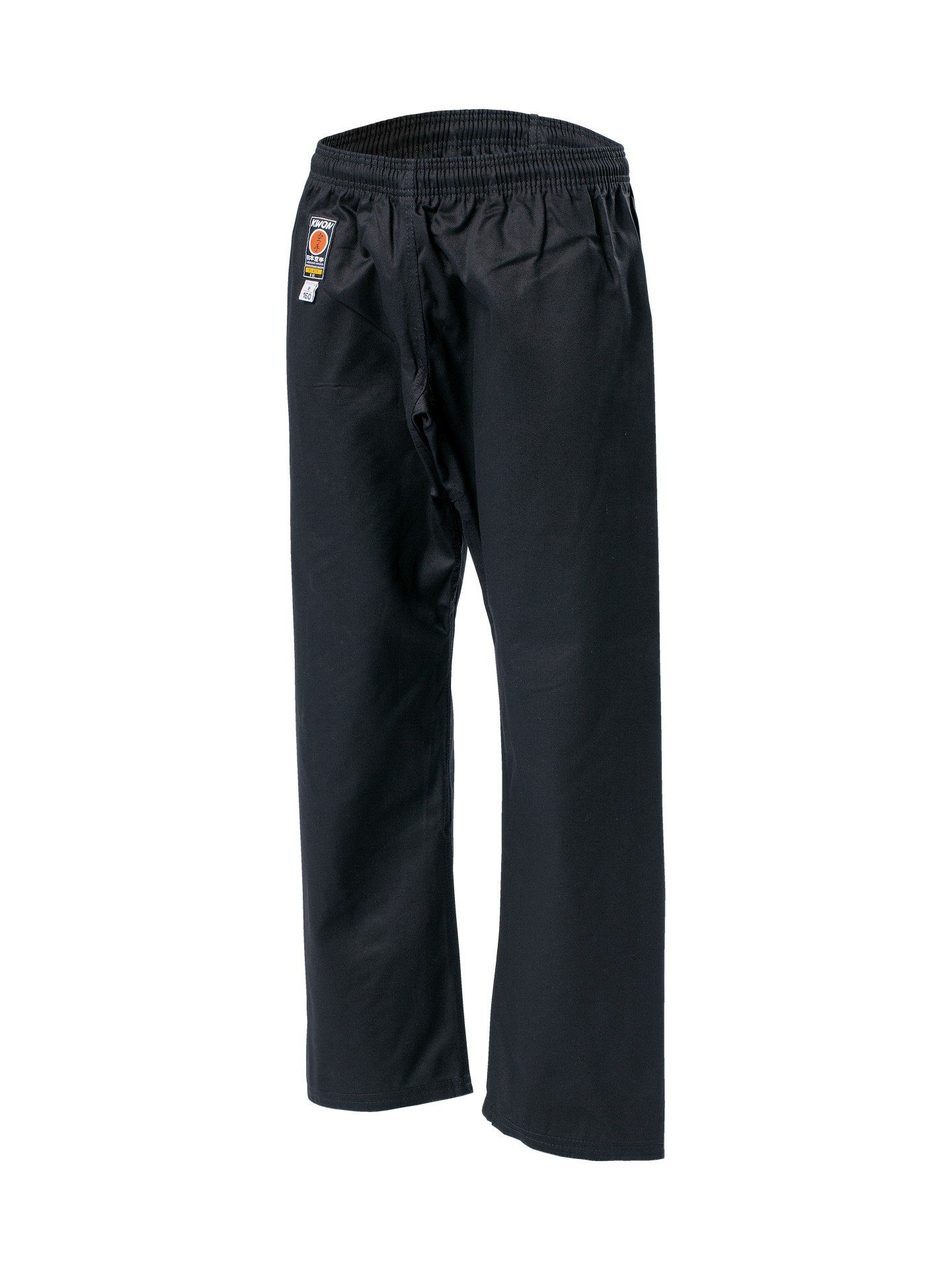 KWON Sporthose Karatehose Traditional 8UZ schwarz Kampfsporthose Hose Karate Kung Fu (100% Baumwolle, 1er Pack) Größen 110 - 210 cm, Kinder Erwachsene