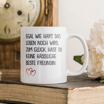 22Feels Tasse Beste Freundin Geschenk BFF Geburtstag Weihnachten Freundinnen Kaffee, Keramik, Made in Germany, Spülmaschinenfest