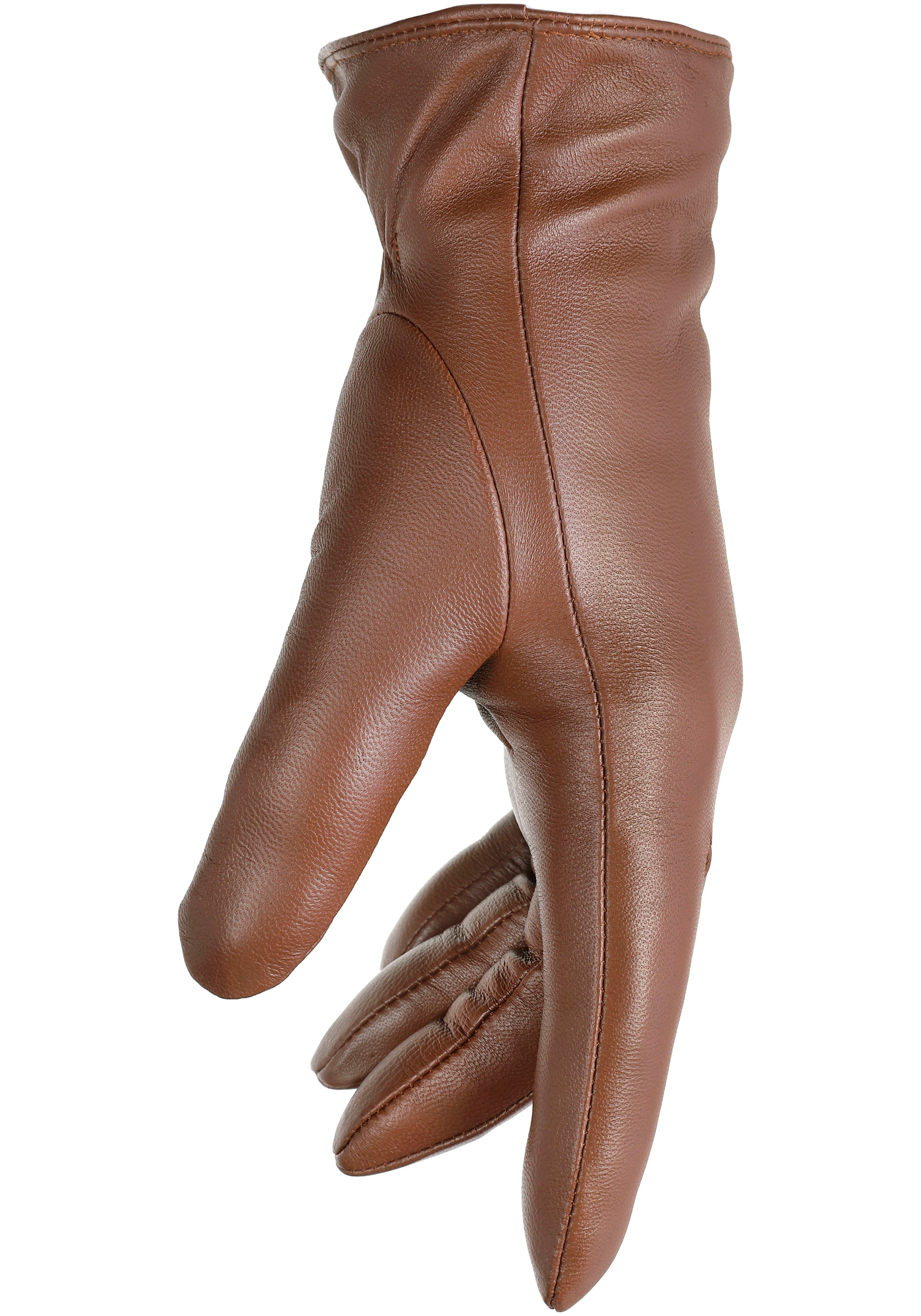 PEARLWOOD Lederhandschuhe Meg dekorativer Rockstud - elastischer Bund - Seitenschlitz – Bild 3 von 5