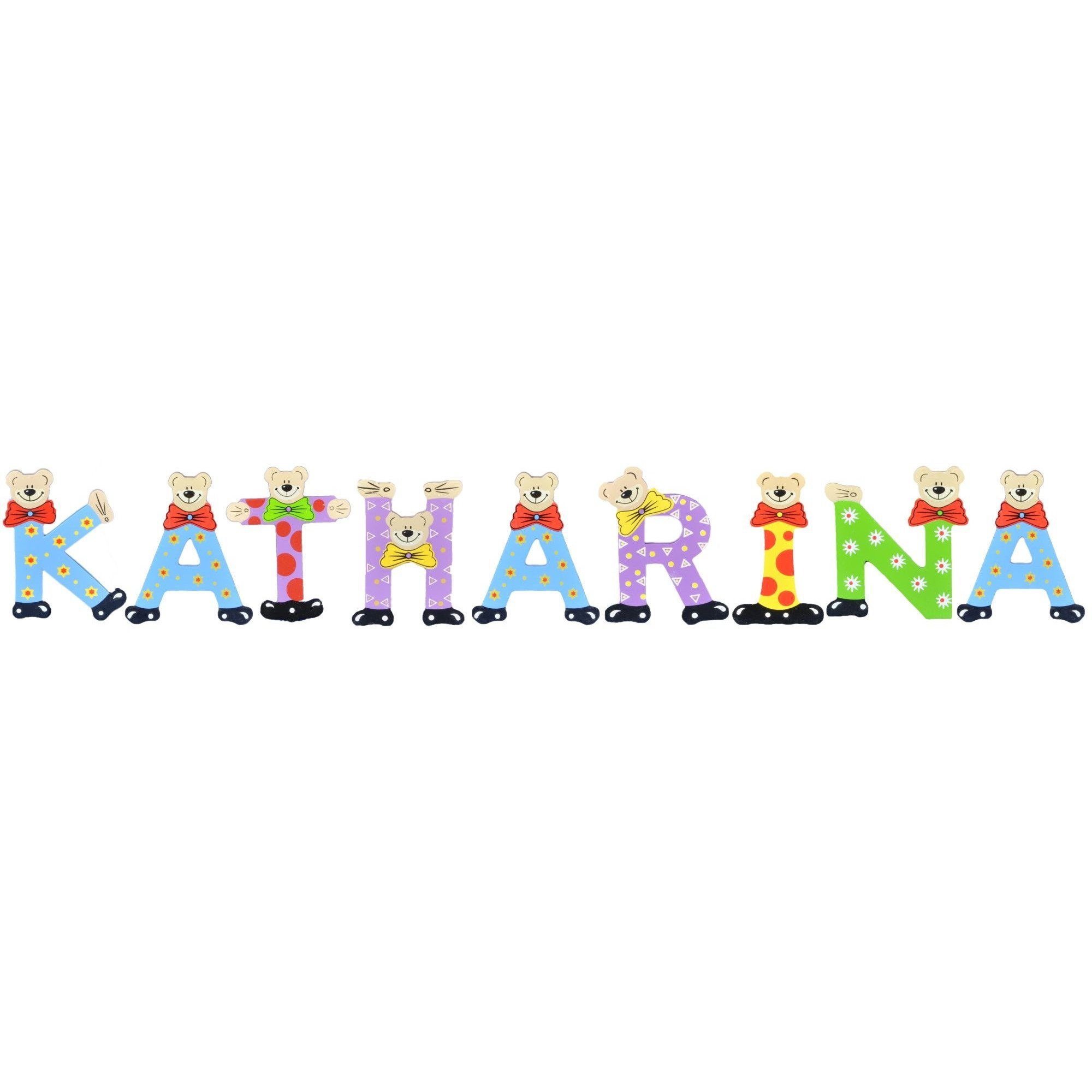 Holz-Buchstaben KATHARINA Namen-Set, sortiert Playshoes 9 (Set, Deko-Buchstaben St), Kinder -
