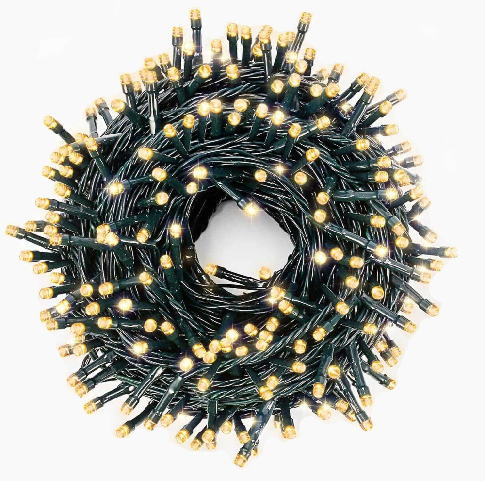 Hellum LEDLichterkette LEDClusterLichterkette 384 BS ww/schwarz außen