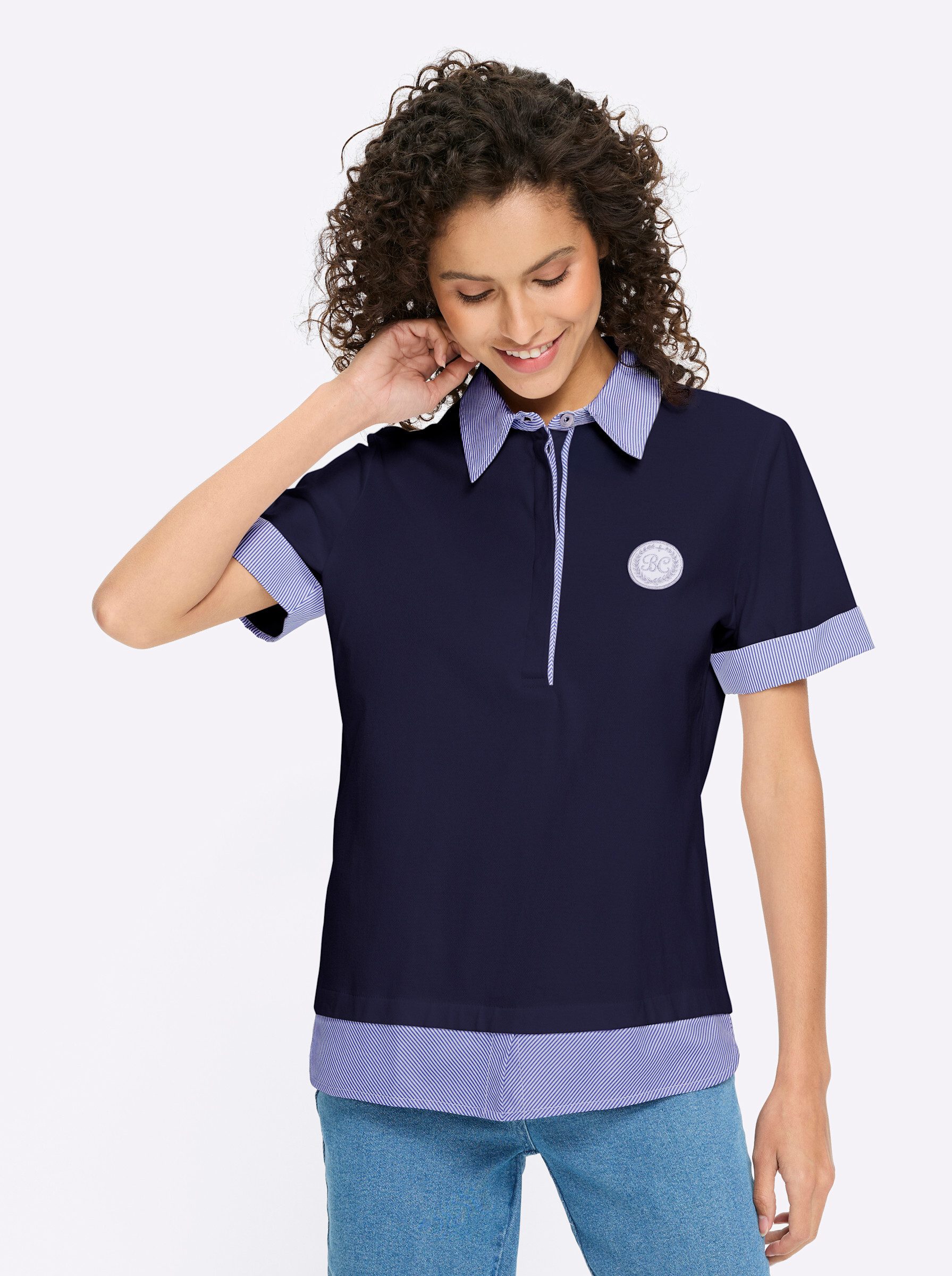 heine T-Shirt Poloshirt Kurzarm