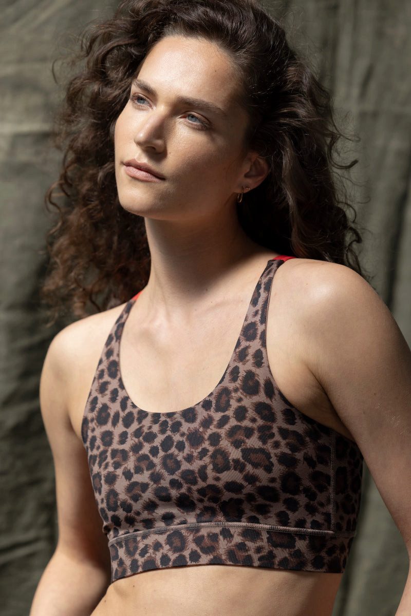 Hey Honey Sport-BH "Criss-Cross Leo Cocoa" günstig online kaufen