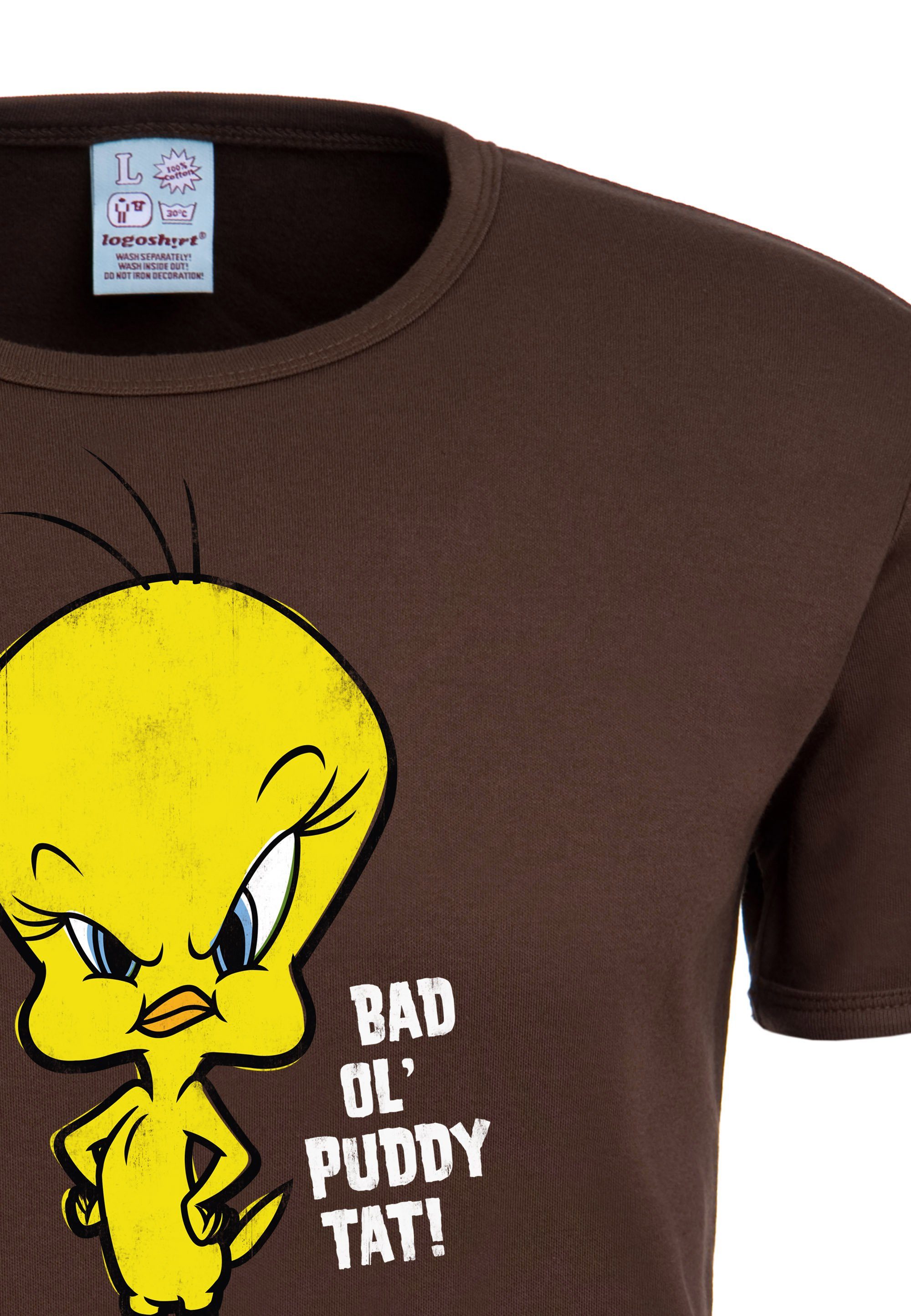 Originaldesign Looney lizenzierten LOGOSHIRT Tweety Tunes T-Shirt – mit