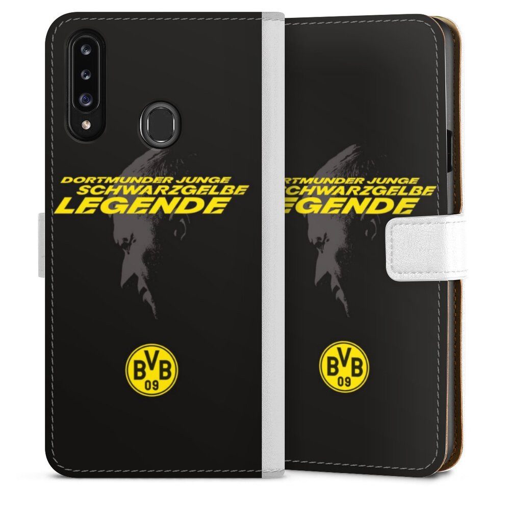 DeinDesign Handyhülle Marco Reus Borussia Dortmund BVB Danke Marco Schwarzgelbe Legende, Samsung Galaxy A20s Hülle Handy Flip Case Wallet Cover