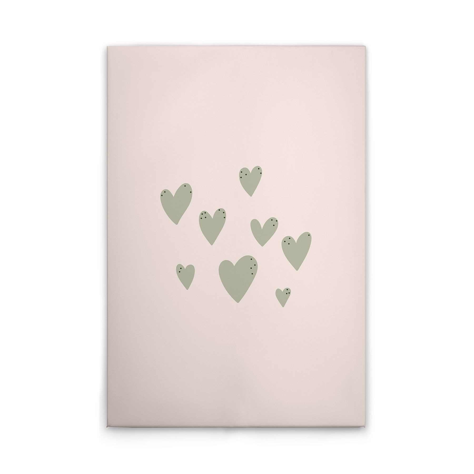 Tadessi Leinwandbild Leinwandbild Herz Kinderzimmer M1-No.51743, Keilrahmen in Beige Grün-, Herzen