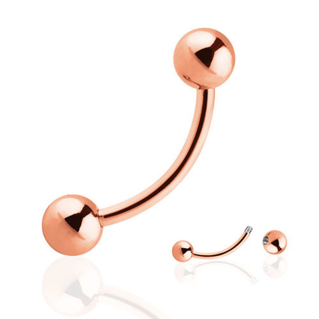 Taffstyle Augenbrauenpiercing Augenbrauenpiercing Piercing Banane Rosegold günstig online kaufen
