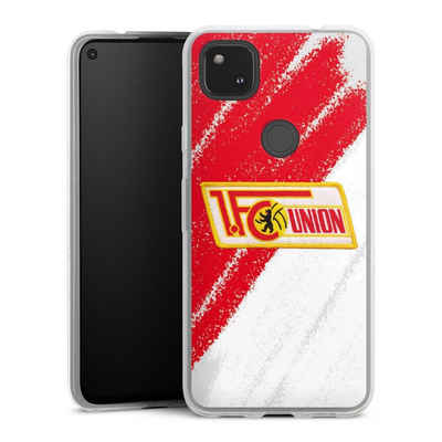 DeinDesign Handyhülle Offizielles Lizenzprodukt 1. FC Union Berlin Logo, Google Pixel 4a Slim Case Silikon Hülle Ultra Dünn Schutzhülle