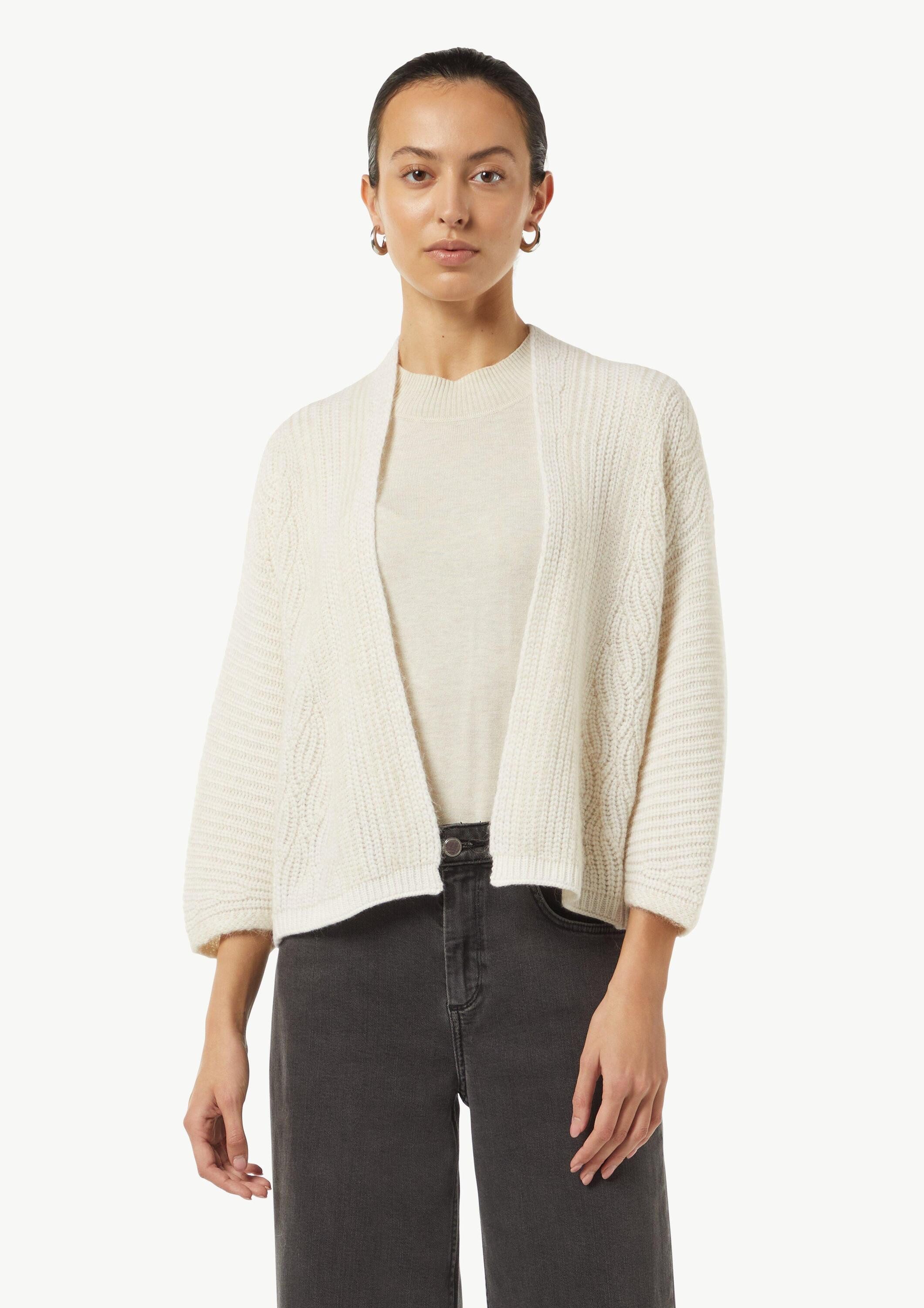 comma Cardigan Strickjacke Strickjacke mit Alpaka günstig online kaufen