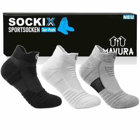 MAVURA Sportsocken SOCKIX Antirutsch Socken Fußballsocken Sport Jogging Fußball Socken Grip Socks Gr.39-45 im 3er Set