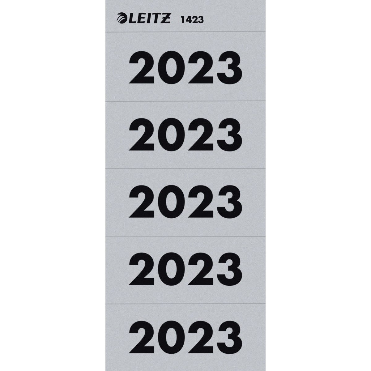 LEITZ Etiketten LEITZ Jahreszahletiketten 2023 grau 60x25,5cm 100 Stück für Ordnerrück