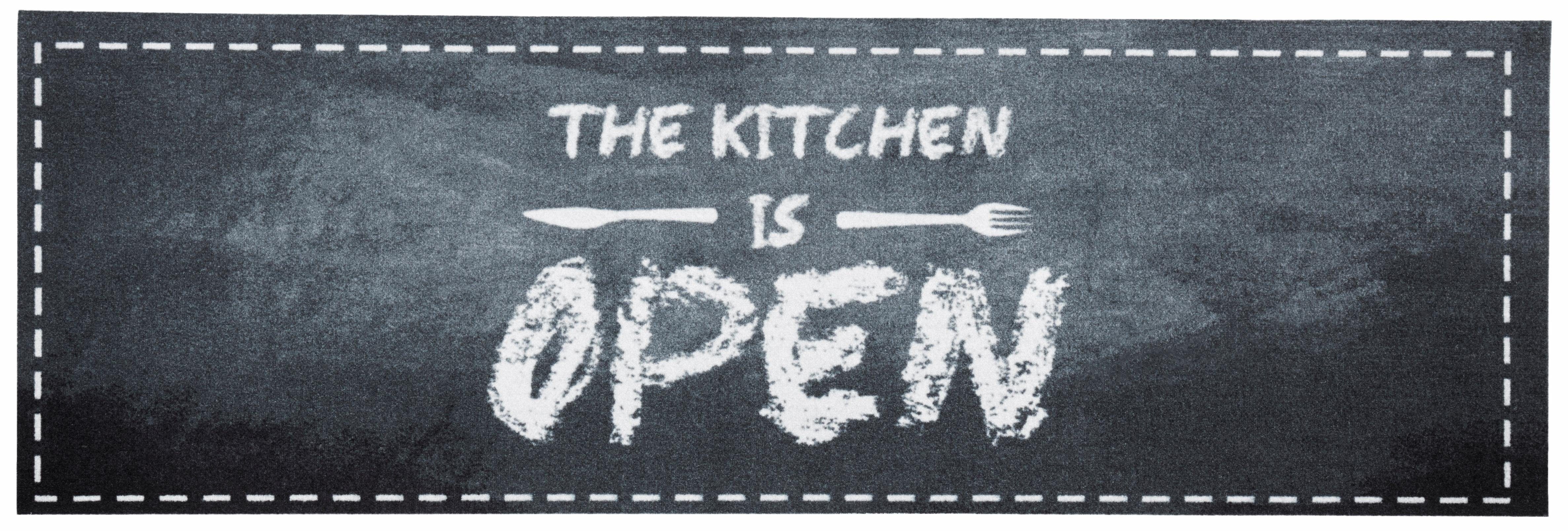 Küchenläufer Kurzflor, rechteckig, schwarz Kitchen open, Home, is rutschhemmend, Höhe: Strapazierfähig, mm, Pflegeleicht 5 HANSE