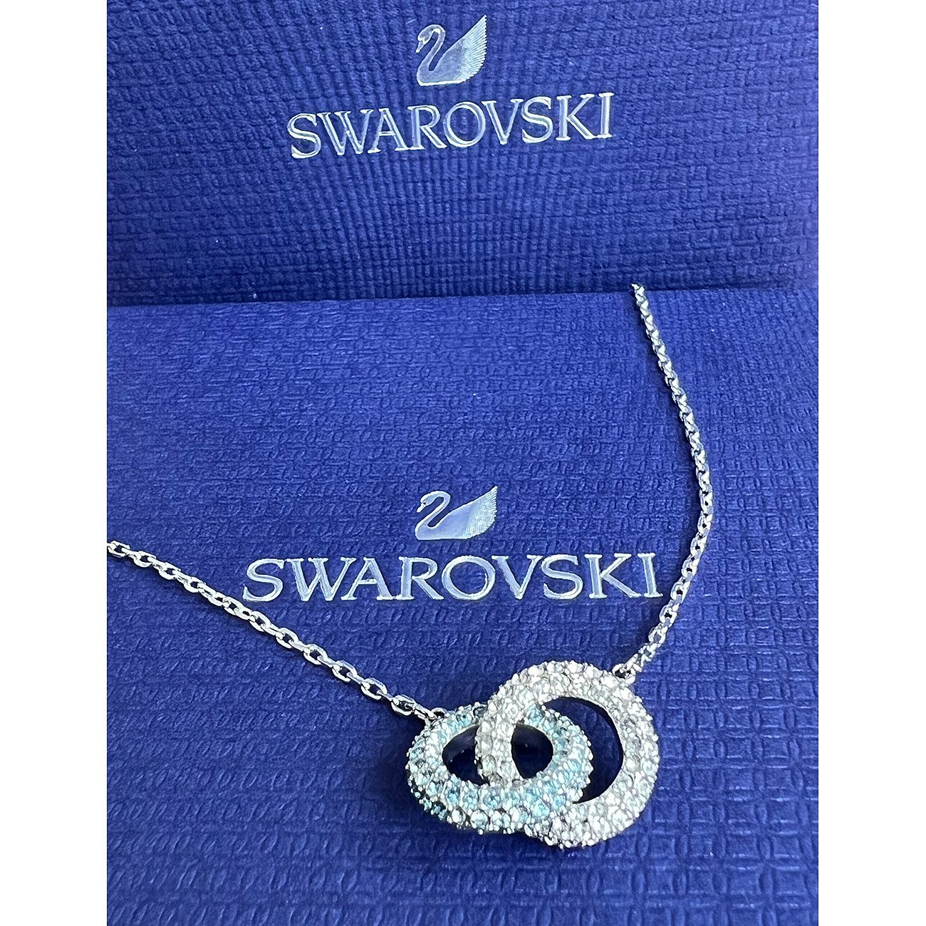 Swarovski Kette mit Anhänger silberfarb...