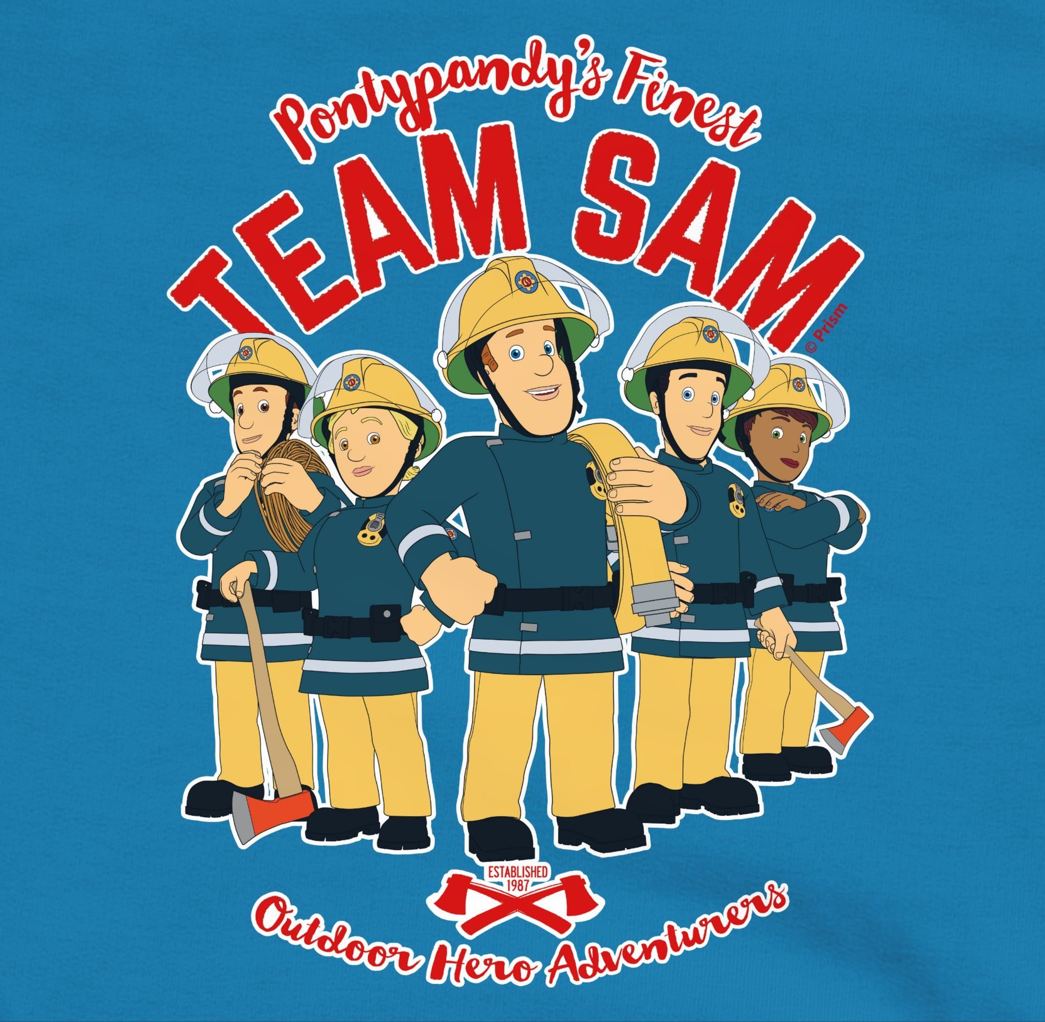Feuerwehrmann Sam Shirtracer Himmelblau Sam Hoodie Mädchen Team 2
