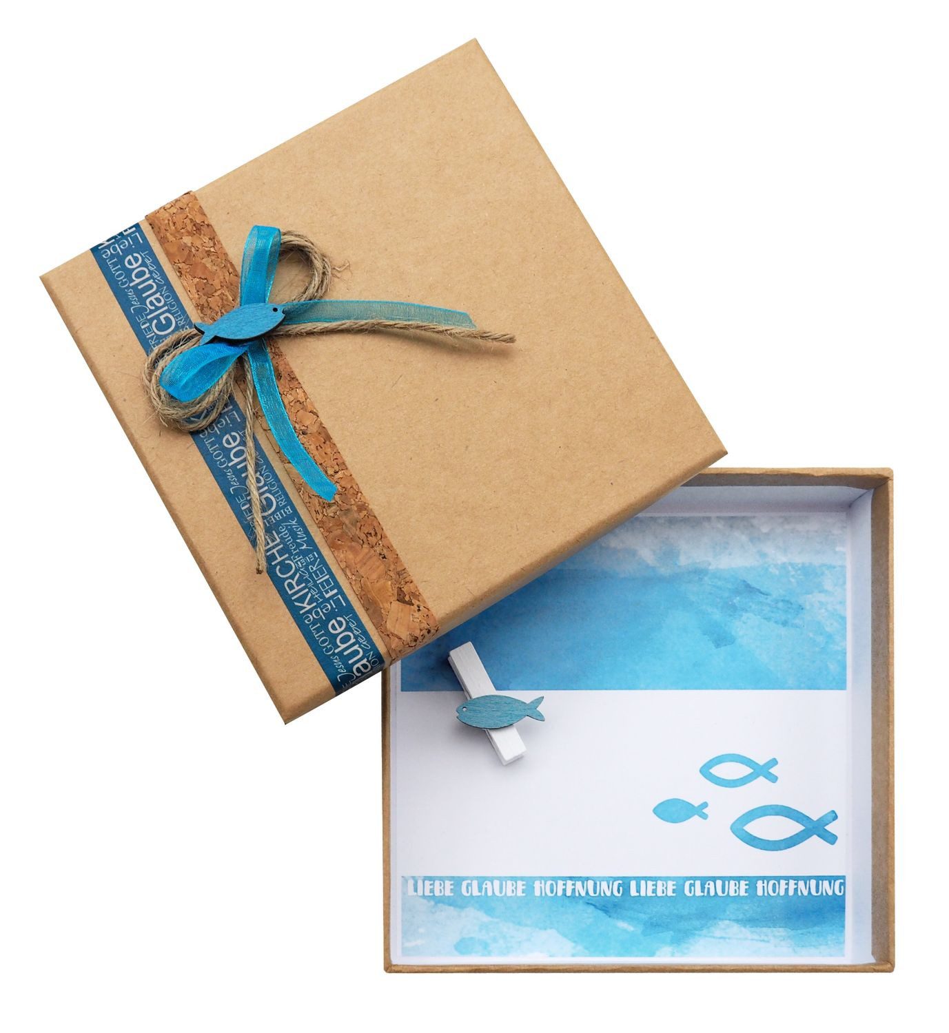 ZauberDeko Geschenkbox Geldgeschenk Fisch Blau Türkis günstig online kaufen
