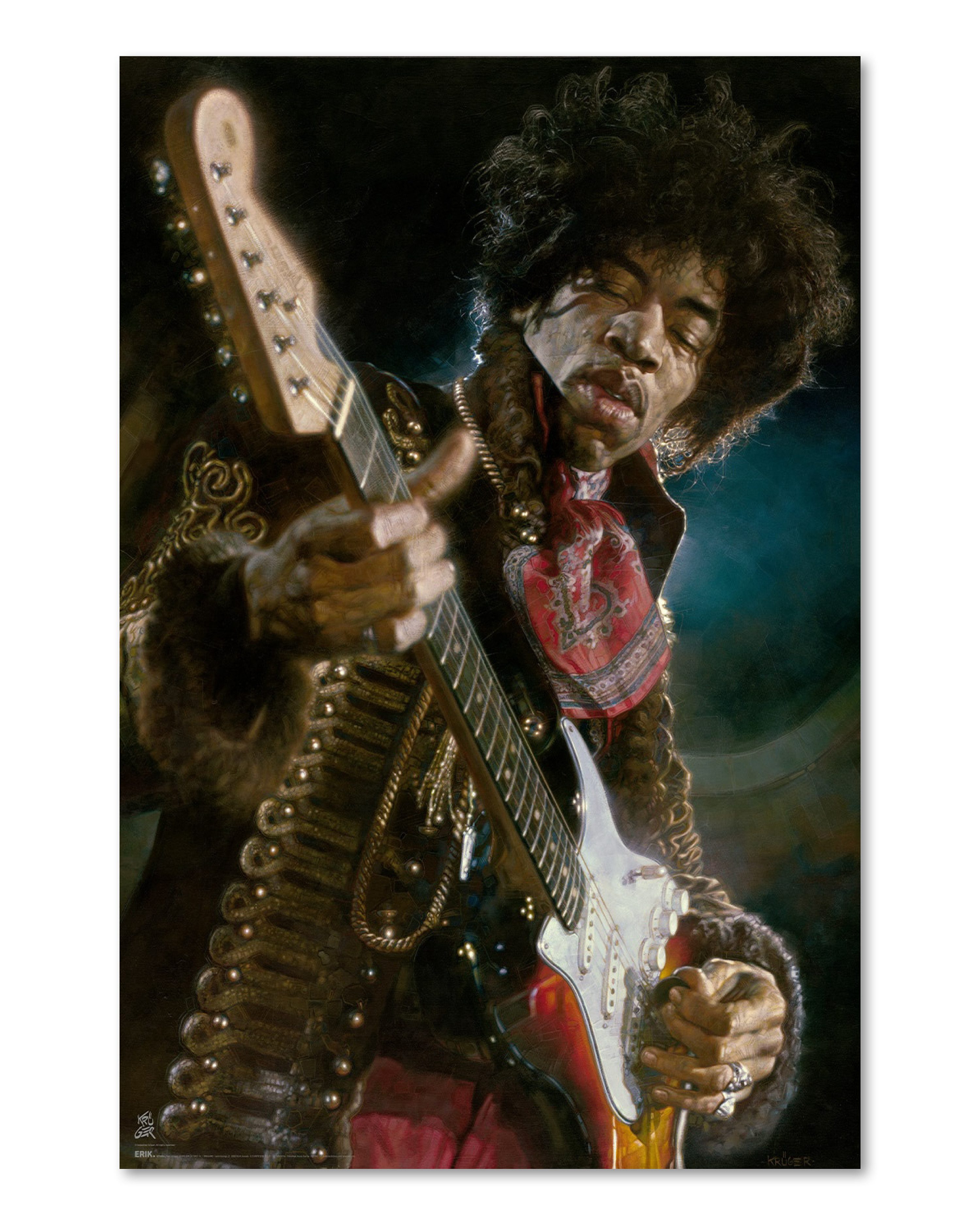 Grupo Erik Poster Jimi Hendrix Poster Sebastian Krüger Karikatur 61 x 91,5 cm