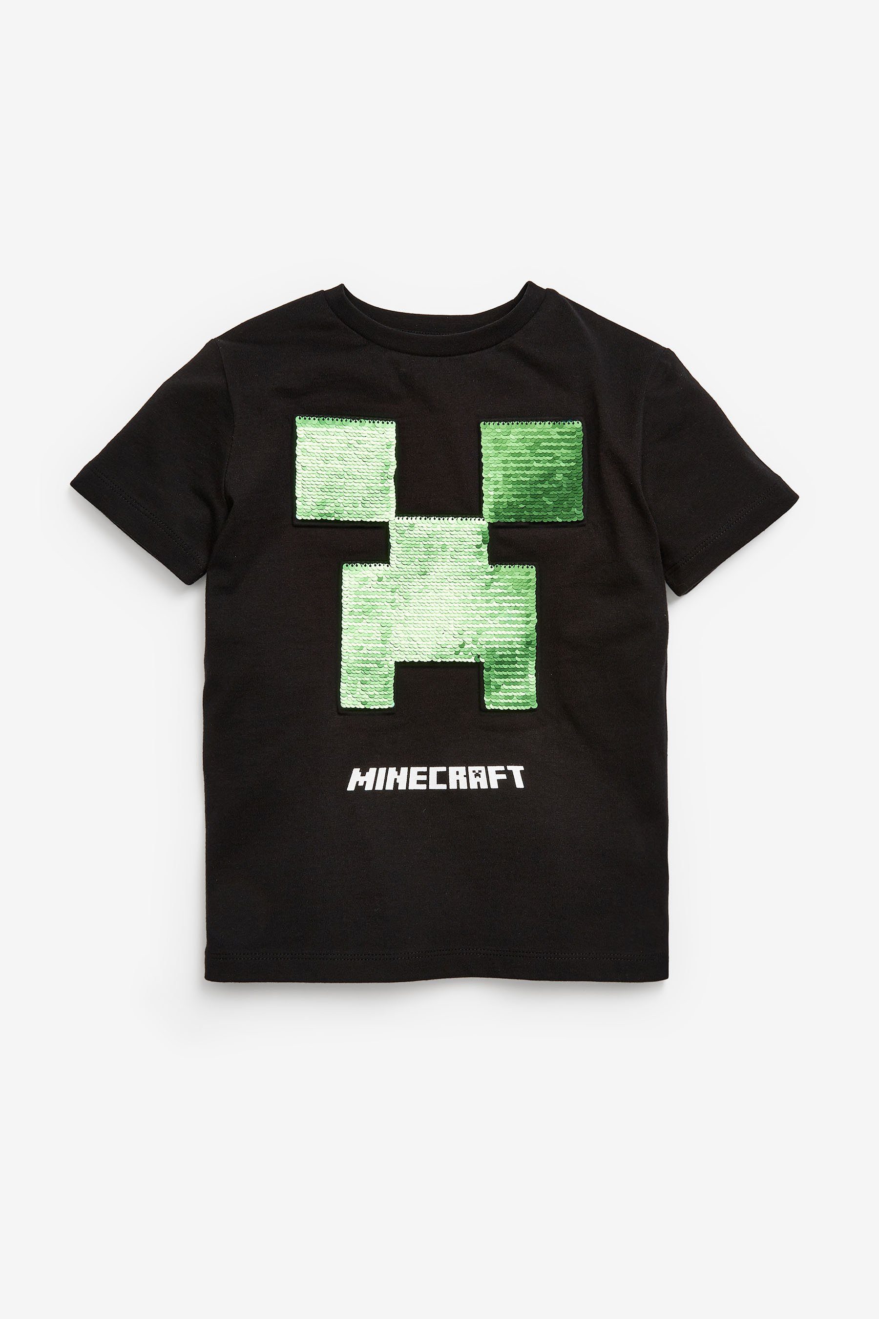 Next T-Shirt T-Shirt von Black (1-tlg) mit Minecraft Minecraft Pailletten