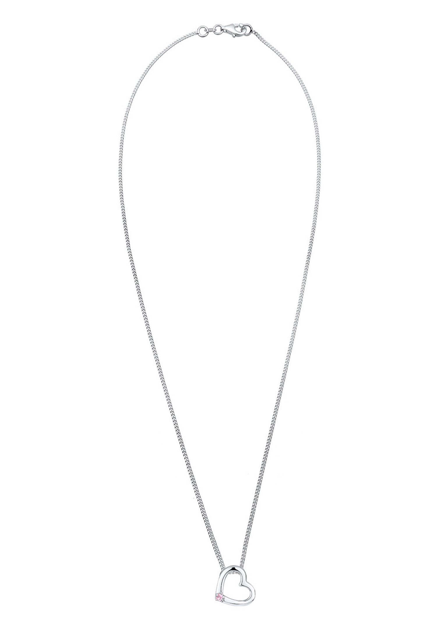 Elli Kette mit Anhänger Herz 925 Sterling Silber, mit Kristallen von Swarovski®, Herz – Bild 3 von 5