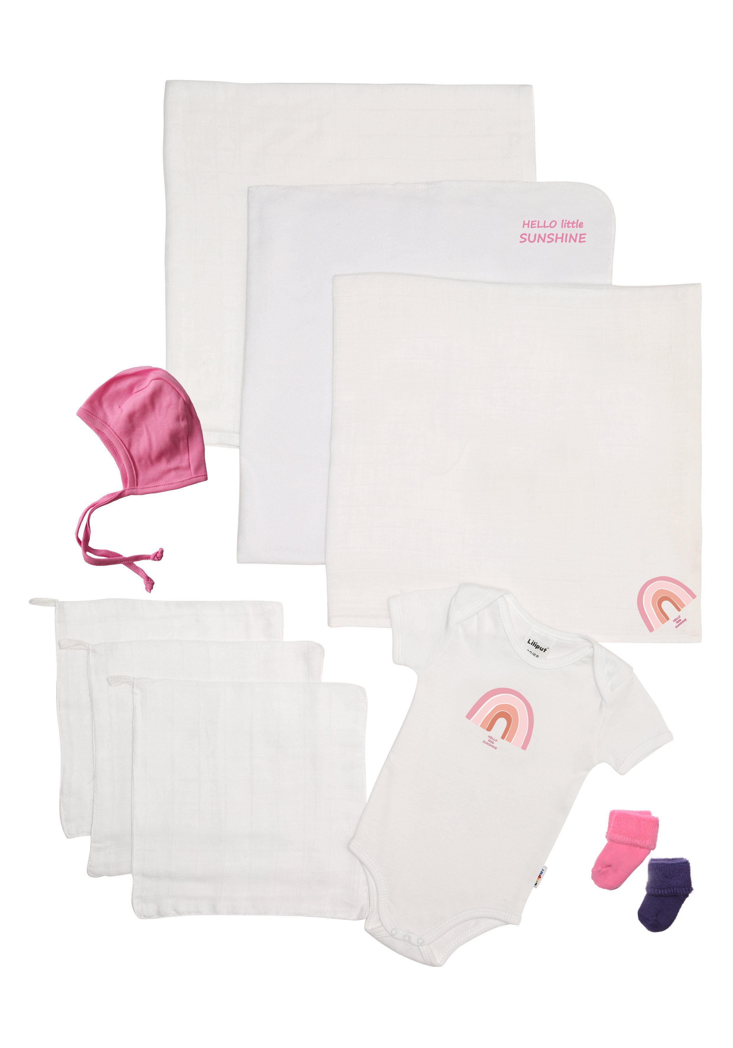 Liliput Erstausstattungspaket Regenbogen (10-tlg) mit tollen Regenbogen-Motiven