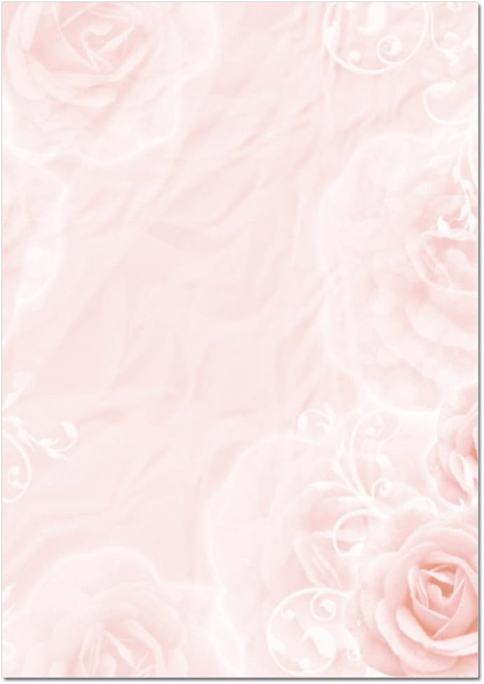 Briefpapier Motivpapier Sträuße aus Rosen DIN A4, gut beschreibbar