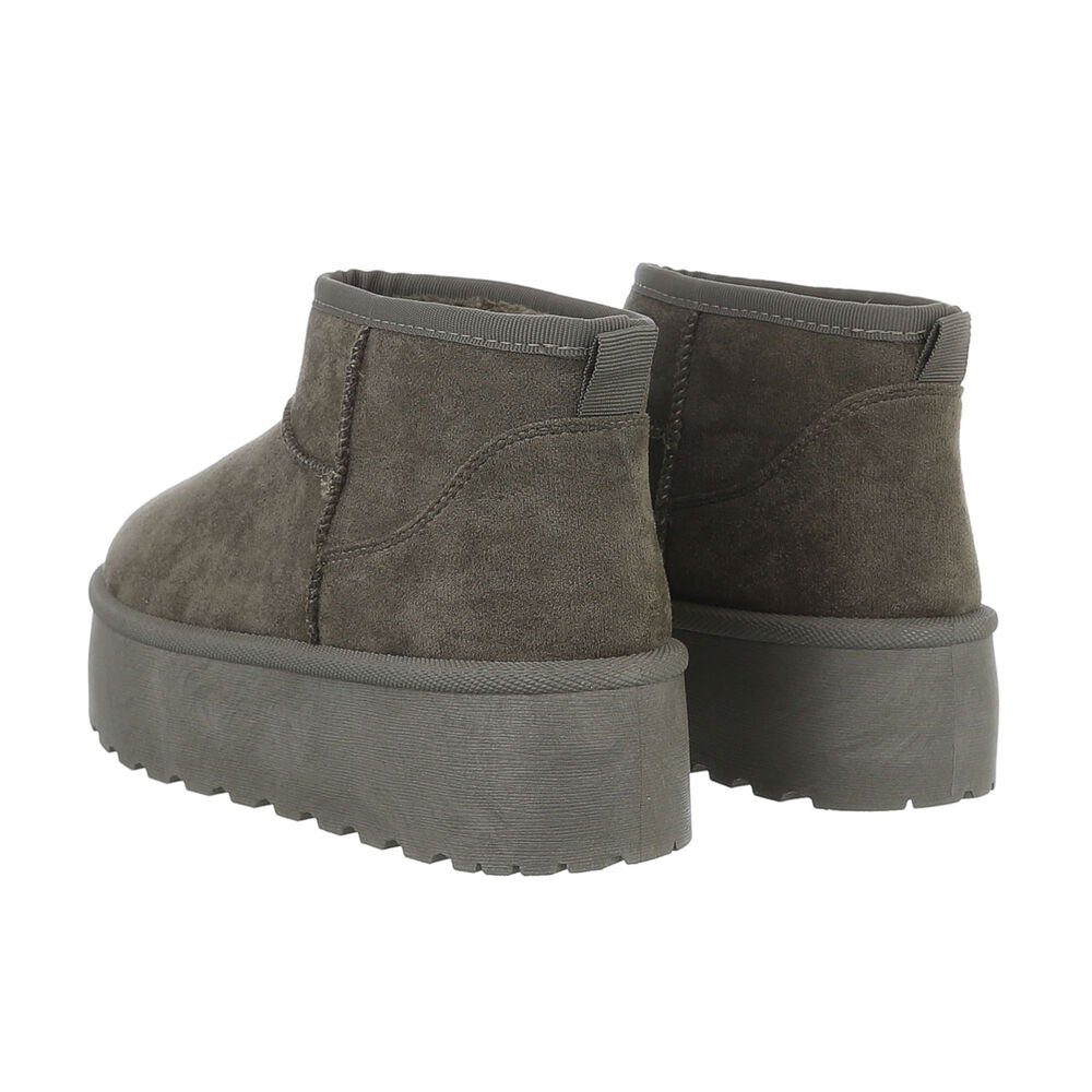 Ital-Design Damen Snowboots Freizeit Snowboots Plateaustiefeletten Snowboots (84338247) Flach Plateaustiefeletten in Olive