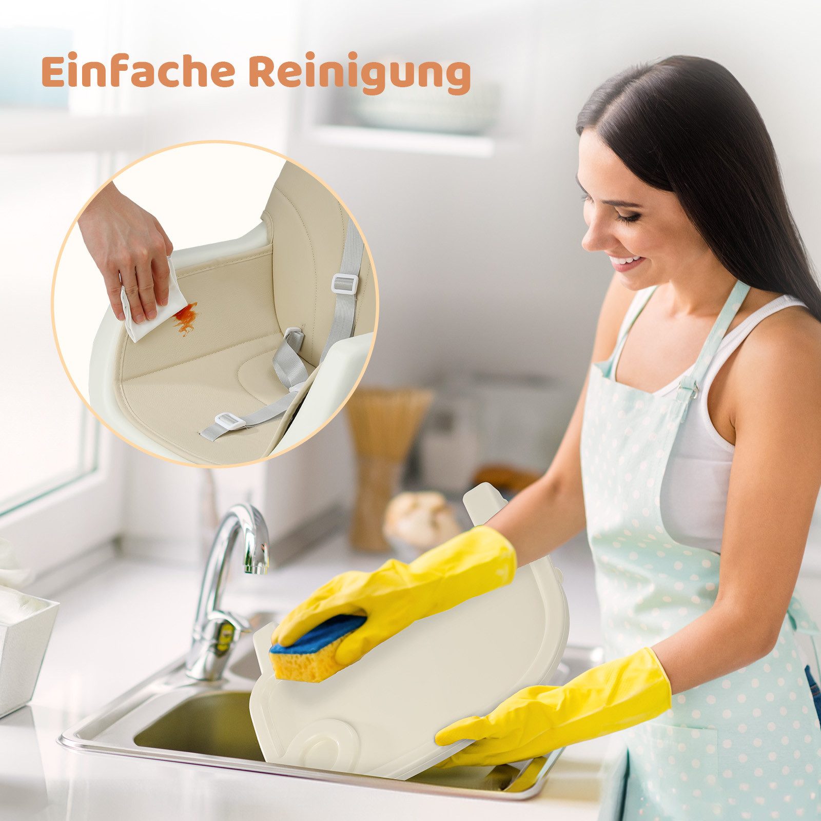 OUNUO Kinderstuhl Baby 2 in 1 Kindersitz Multfunktional Kinderstuhl