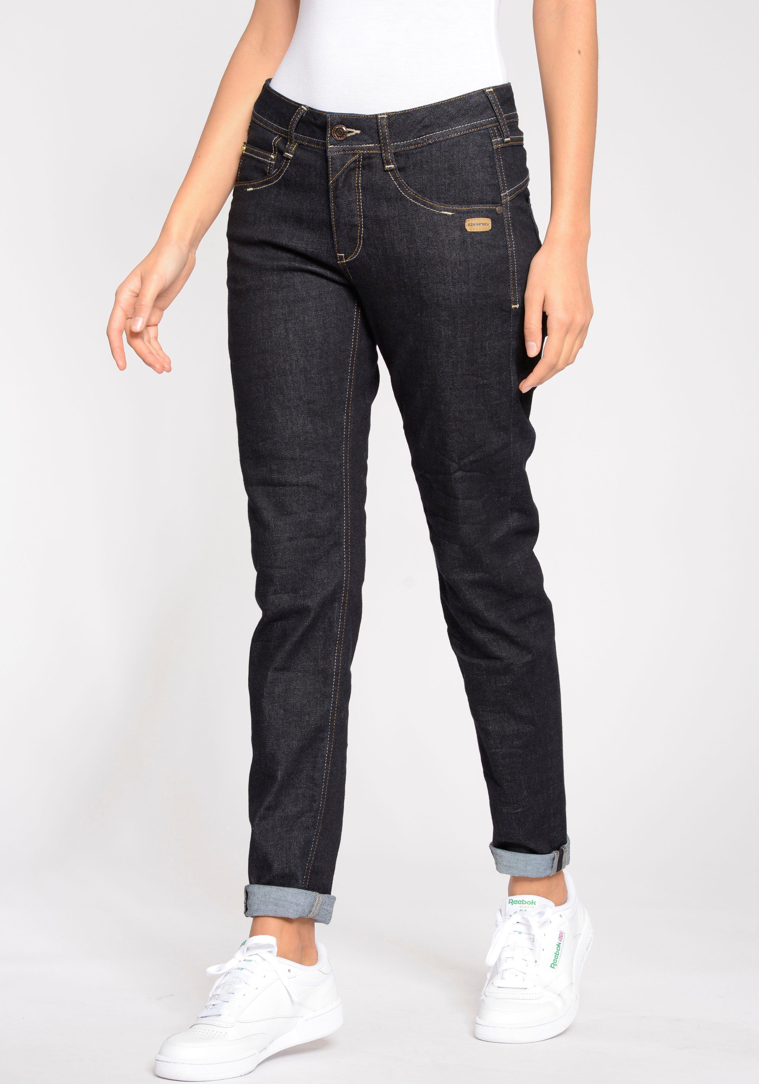 GANG Relax-fit-Jeans 94Amelie Used-Effekten prewashed mit Fit Relaxed