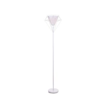 Konsimo Stehlampe ACOS Stehleuchte Metallbein 175cm weiß, Leuchmittel wechselbar, 1,5m, E27