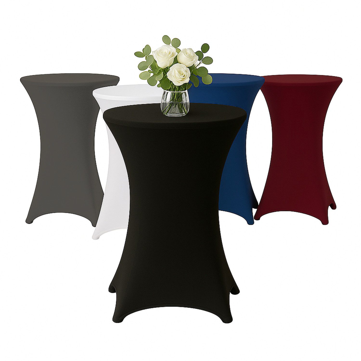 EXKLUSIV HEIMTEXTIL Stehtischhusse, Material: 90 % Polyester 10% Elasthan, ca. 140 g/m²