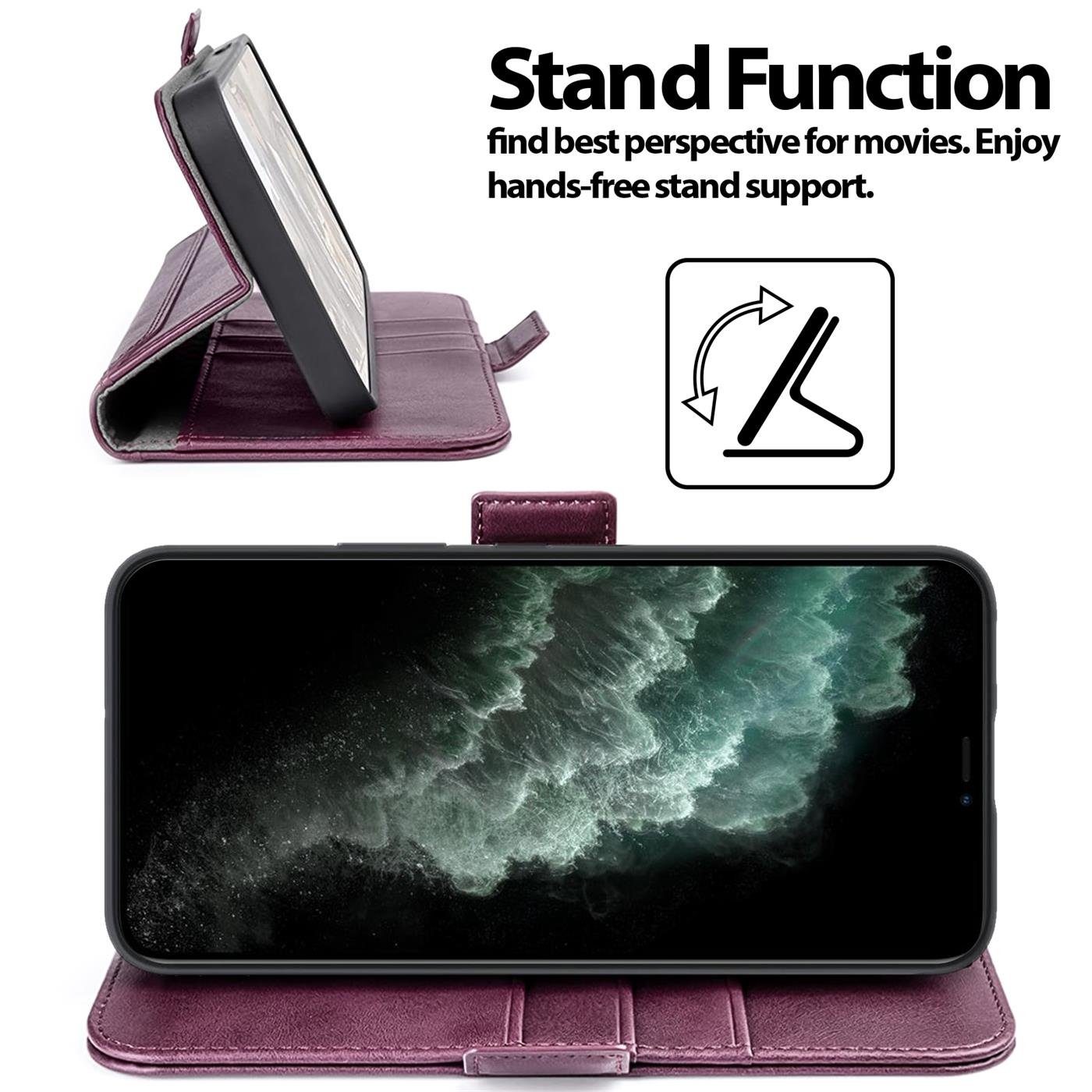 CoolGadget Handyhülle Wallet Klapptasche Cover Case für Apple iPhone 11 Pro Max 6,5 Zoll, Handy Tasche mit RFID Schutz Kartenfach Book Schutzhülle