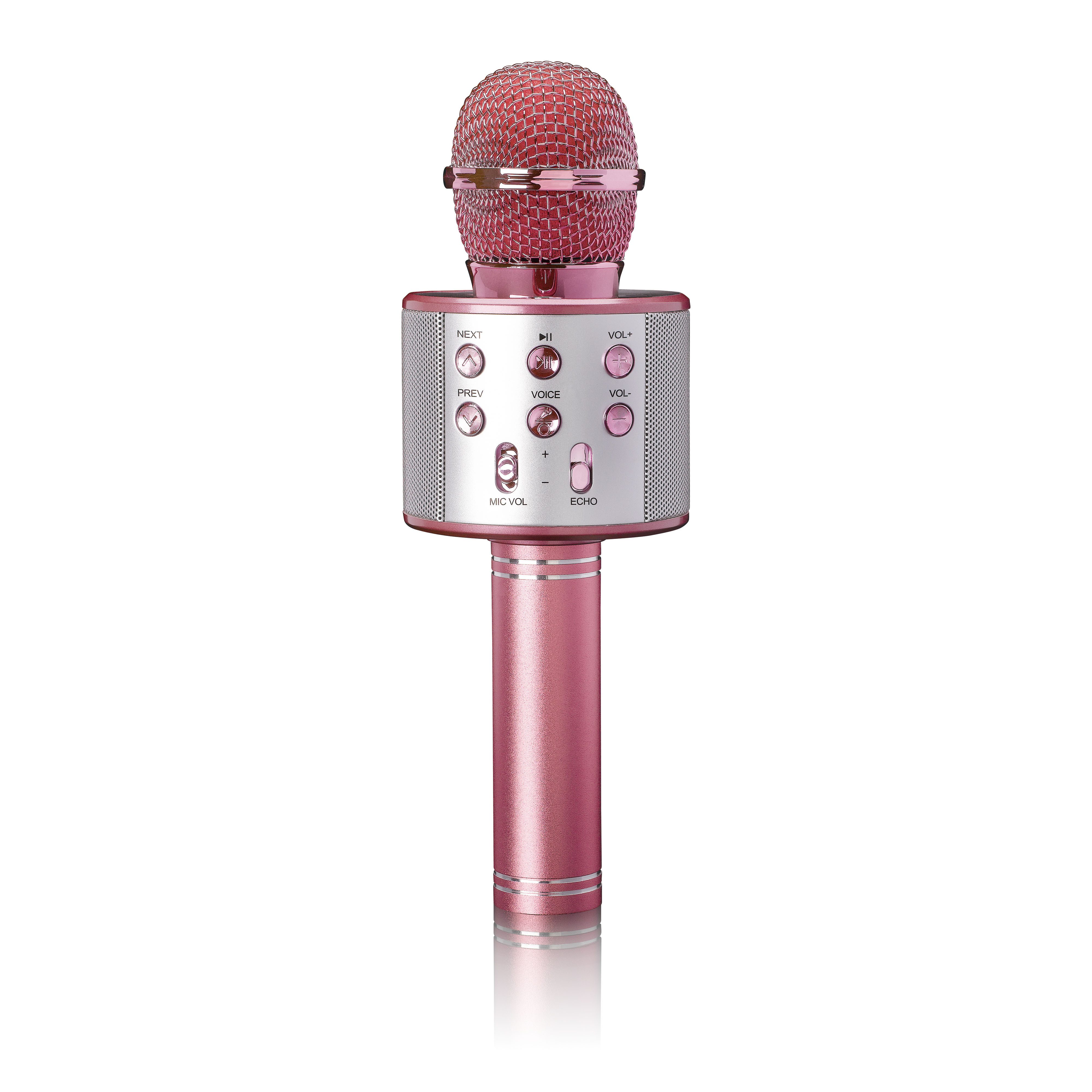 Lenco BMC-040PK Karaoke-Maschine (Bluetooth, Micro SD/USB-Player, Voice Changer und Echo-Kontrolle)