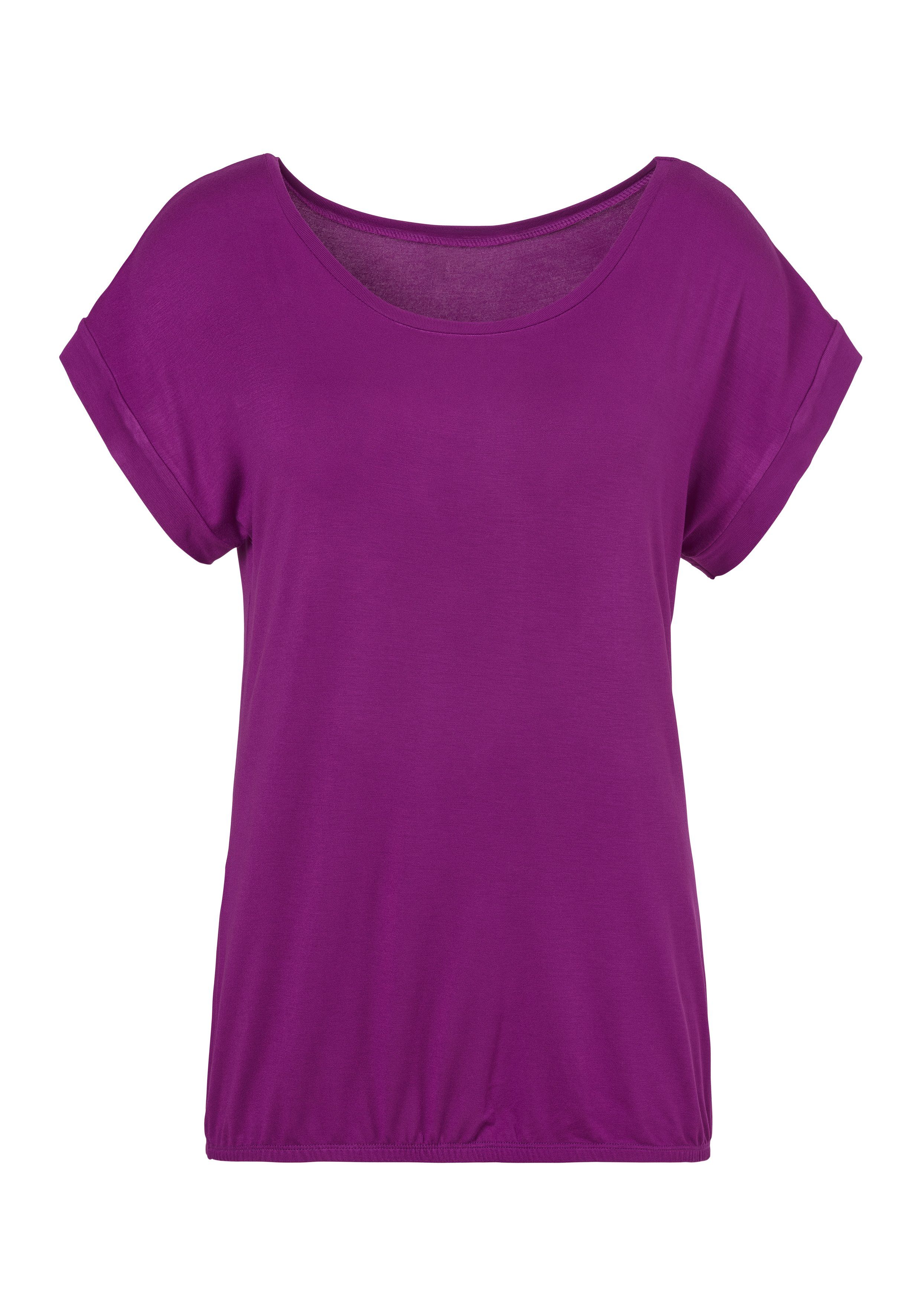 Vivance by Lascana Kurzarmshirt aus elastischem Viskose Jersey – Bild 2 von 5