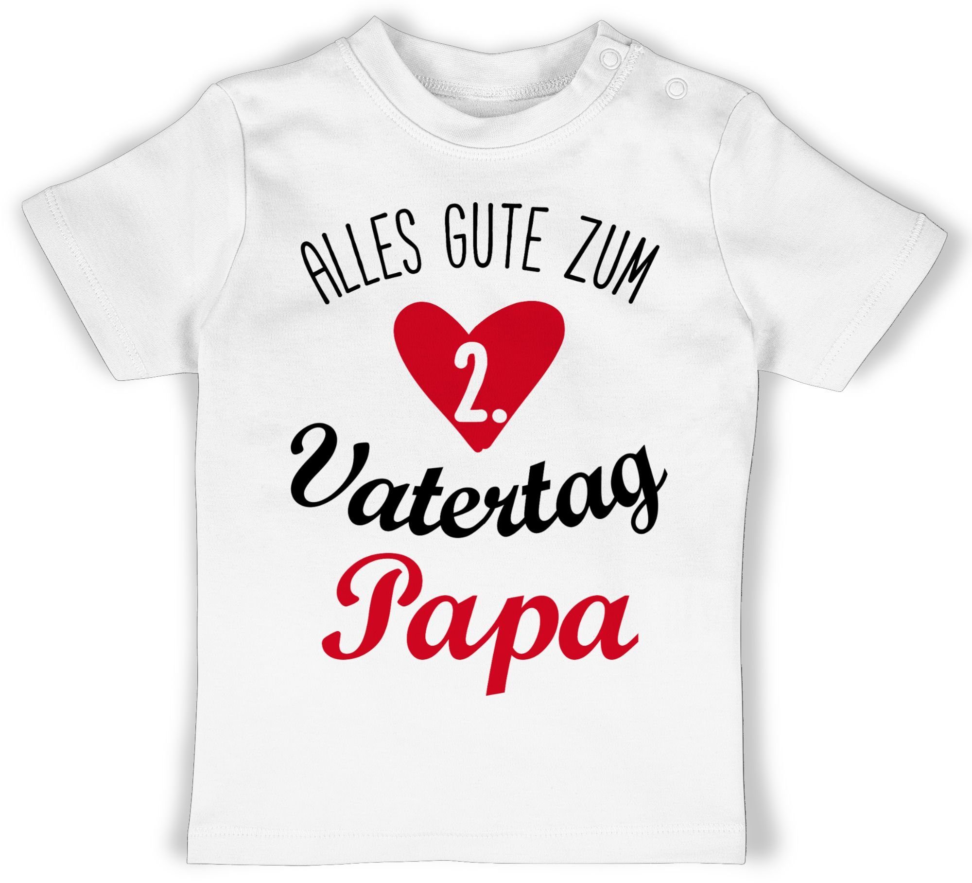 gute zweiten - Weiß Vatertag Geschenk schwarz/rot 1 Alles Vatertag zum T-Shirt Shirtracer Baby