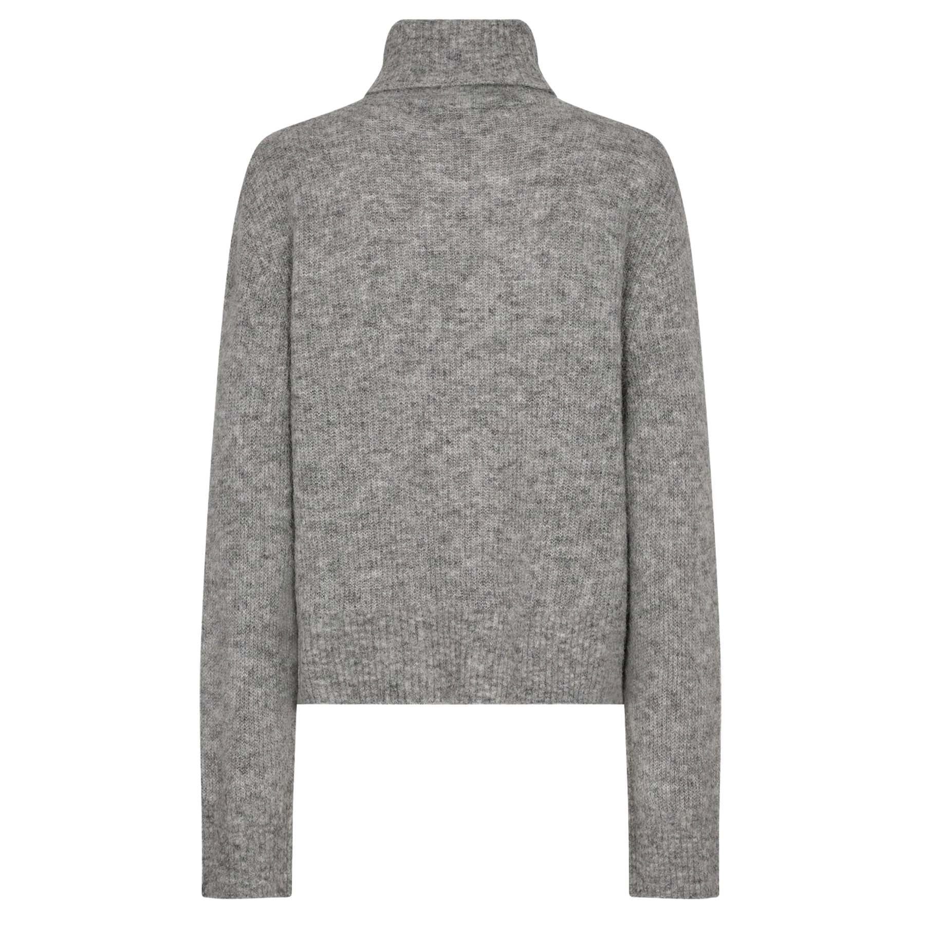 Mos Mosh Strickpullover MOS MOSH Pullover AIDY THORA mit Alpaka - Grey Melange