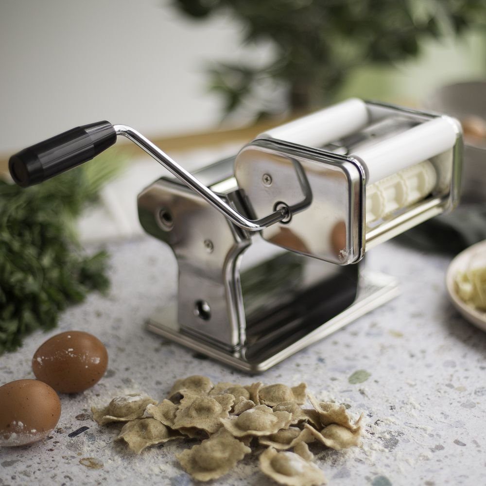 LIVOO Küchenmaschine LIVOO Nudelmaschine Ravioli Pasta Edelstahl Pastamaschine 9