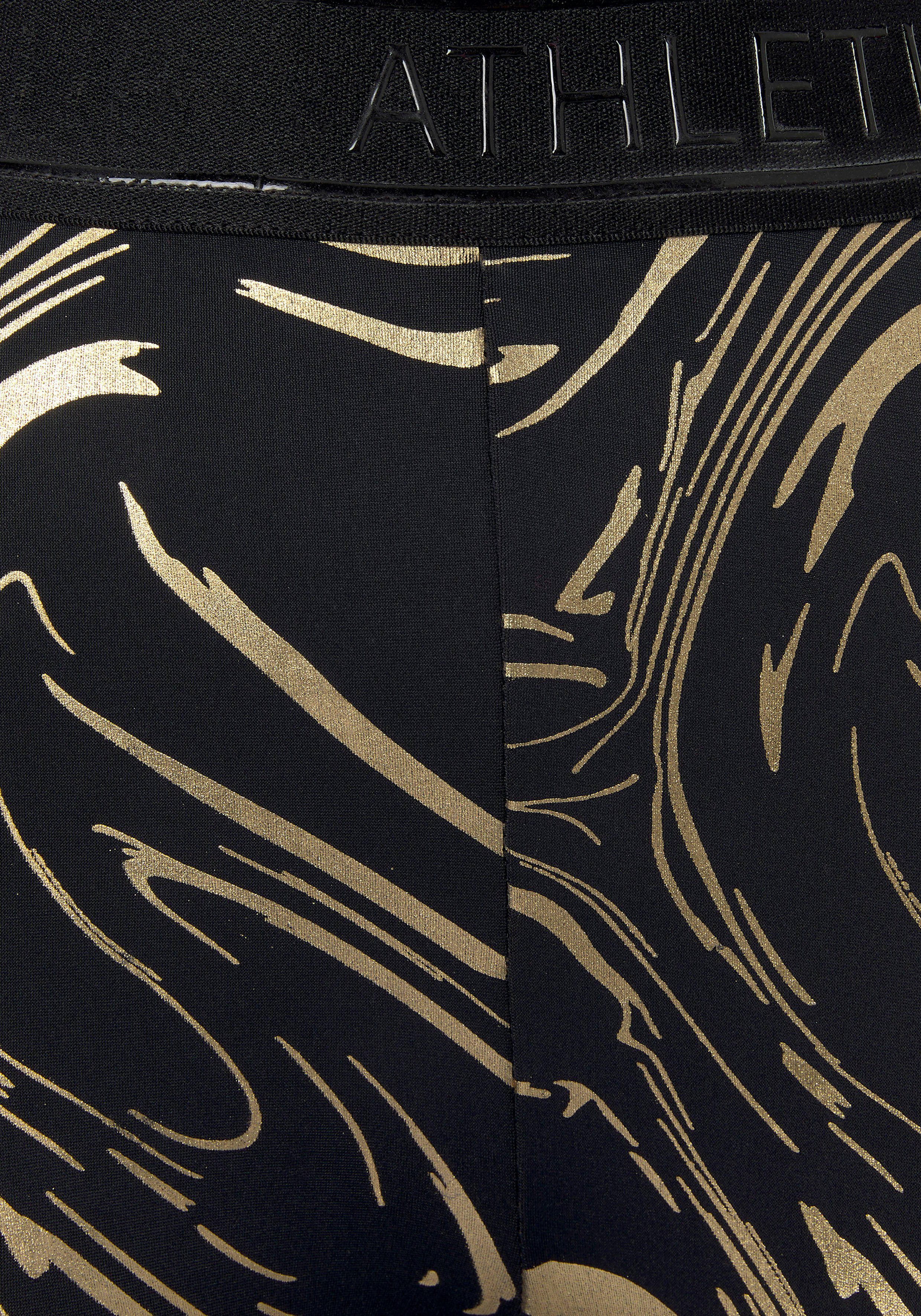 LASCANA ACTIVE Funktionsshorts mit glänzendem 3D Schriftzug auf dem Bund