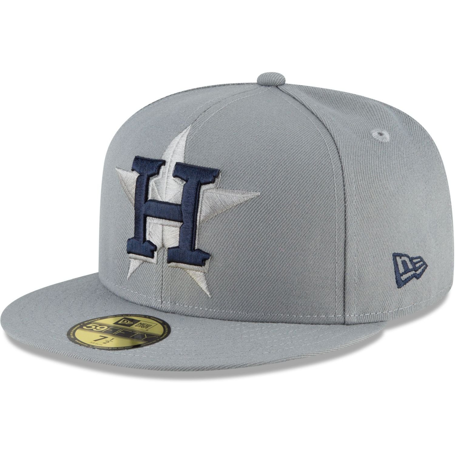 GREY 59Fifty Cooperstown Cap Fitted Team New MLB Astros Era STORM Houston