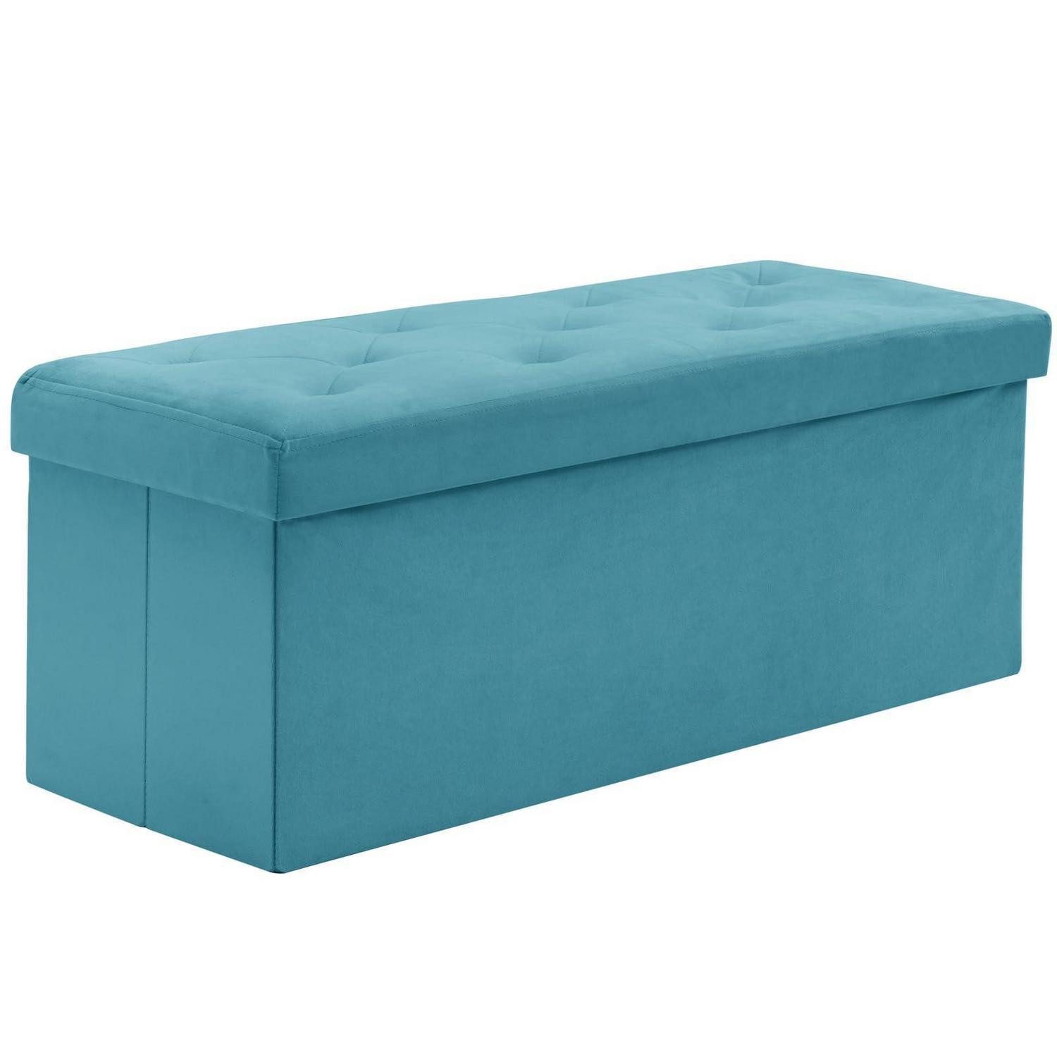 LuxusKollektion Sitztruhe Sitzbank mit Stauraum 110x40x40cm Grün (1-St)
