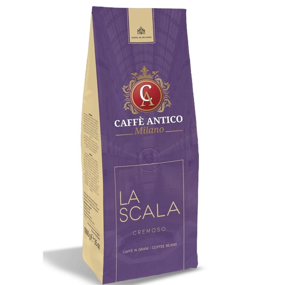 Caffe Antico Milano Kaffee La Scala 1kg Bohnen Kaffeebohnen, 1 x 1000 g, intensiv, vollmundig