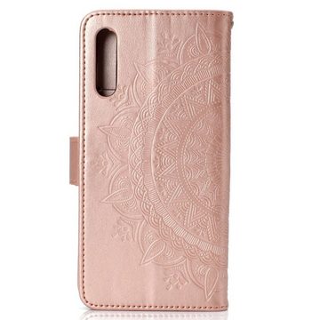 CoverKingz Handyhülle Hülle für Samsung Galaxy A70 Handyhülle Schutz Tasche Case Etui Cover, Klapphülle Schutzhülle mit Kartenfach Schutztasche Motiv Mandala