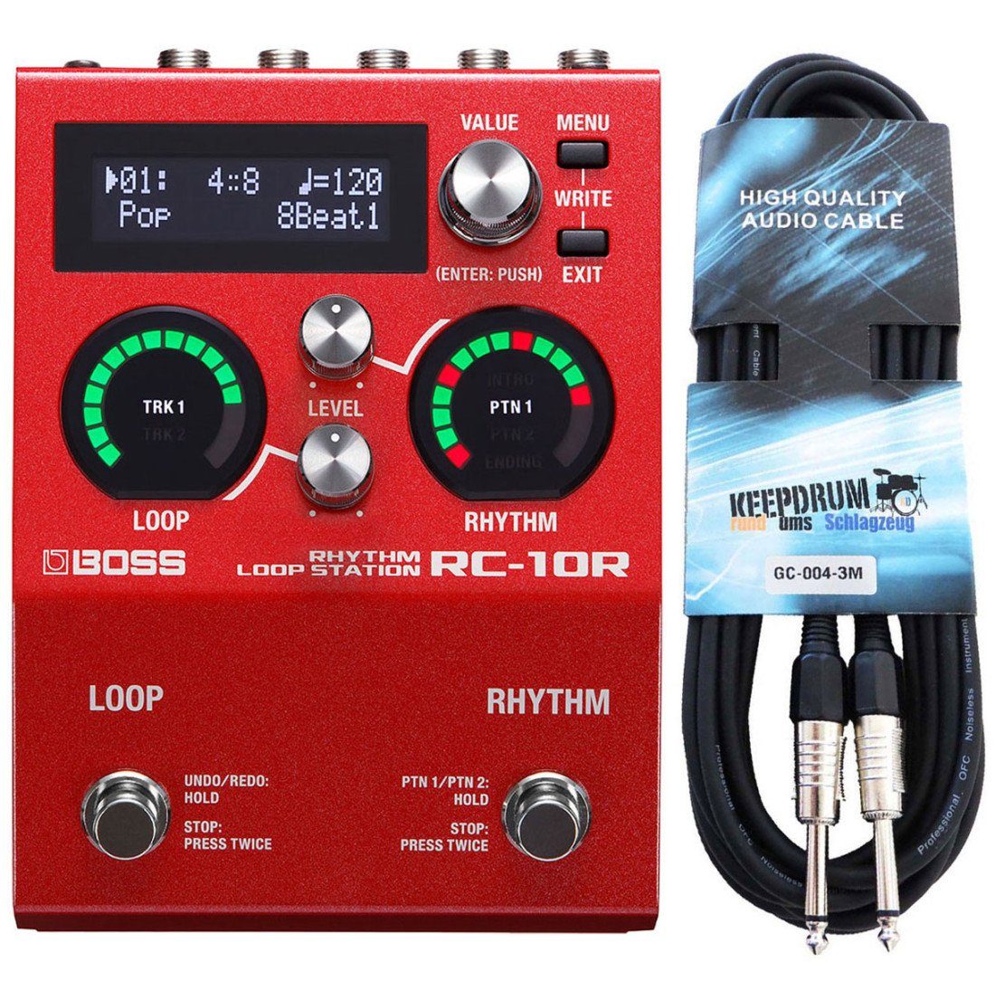 Boss by Roland E-Gitarre Boss RC-10R Rhythm Loop Station mit Klinkenkabel 3m