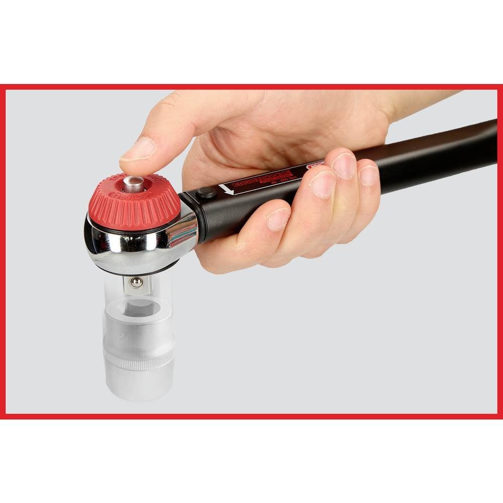 KS Tools Drehmomentschlüssel 3/8″ Ratschen-Drehmomentschlüssel Drehknopf, 10-50Nm 516.1422, mit Knarre