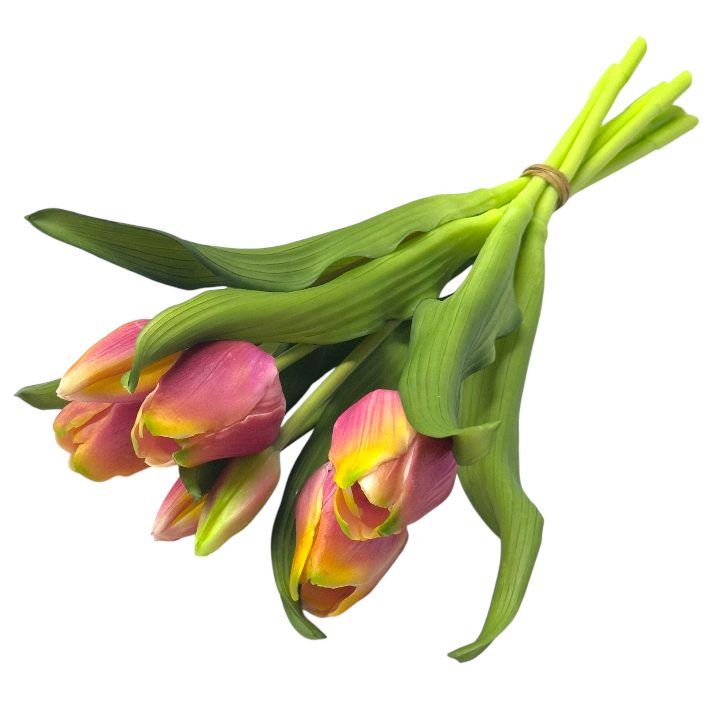 Kunsttulpe Künstlicher Tulpen-Bund 32cm "Soft-Touch" Kunstblume Tulpe, Flor günstig online kaufen