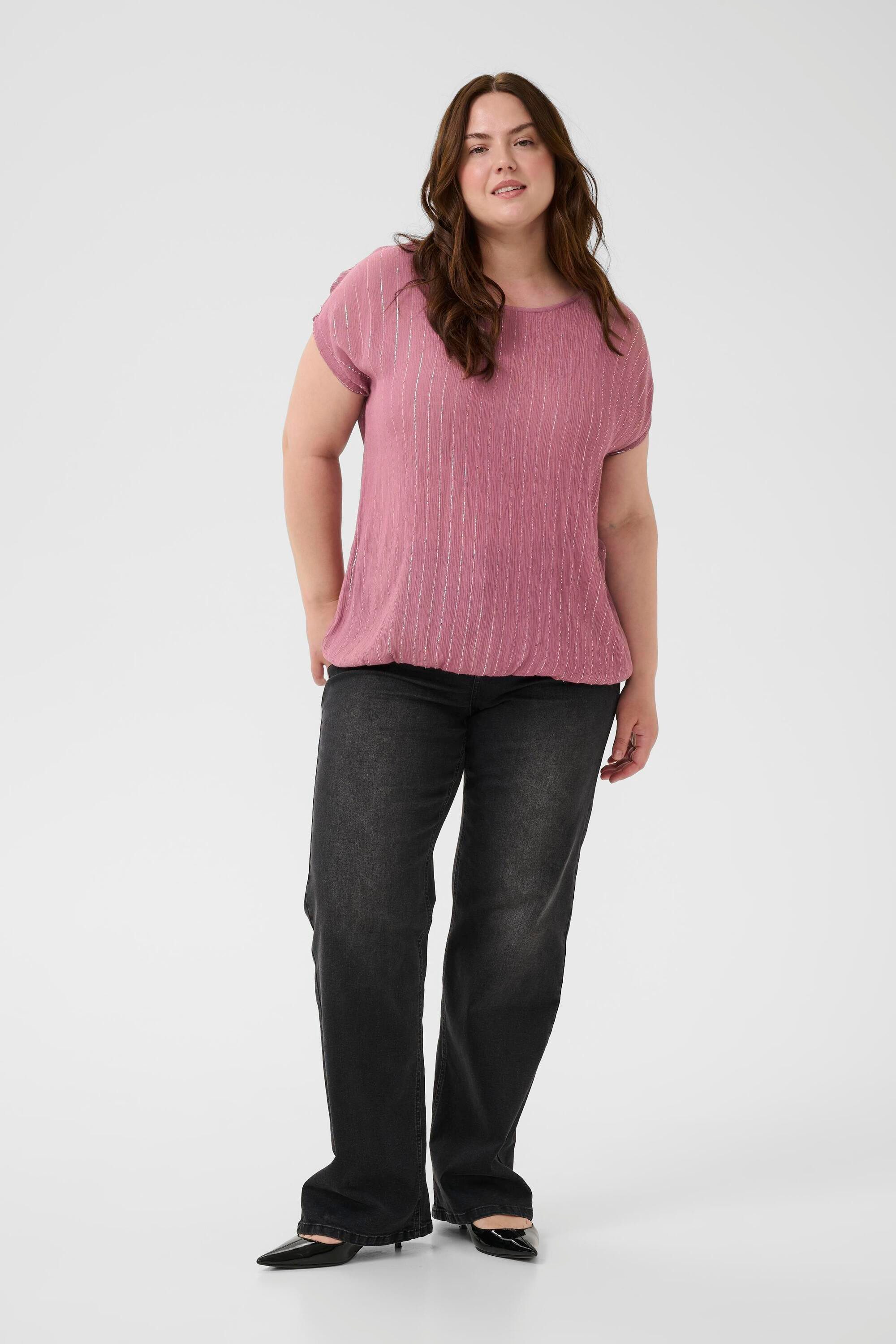 KAFFE Curve Kurzarmbluse Kurzarm-Bluse KClio Große günstig online kaufen