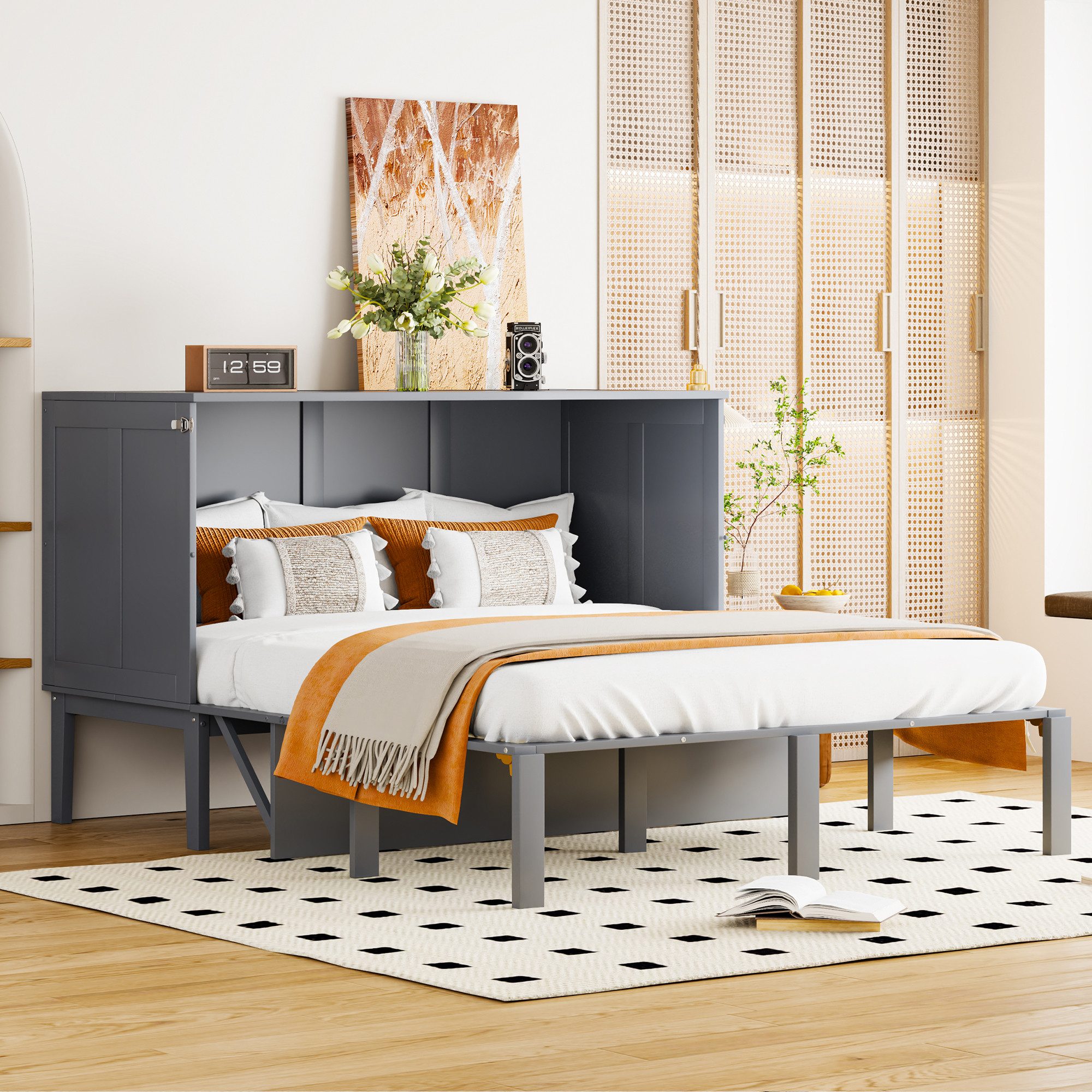 HAUSS SPOLE Holzbett Wandklappbett 140x200 cm günstig online kaufen