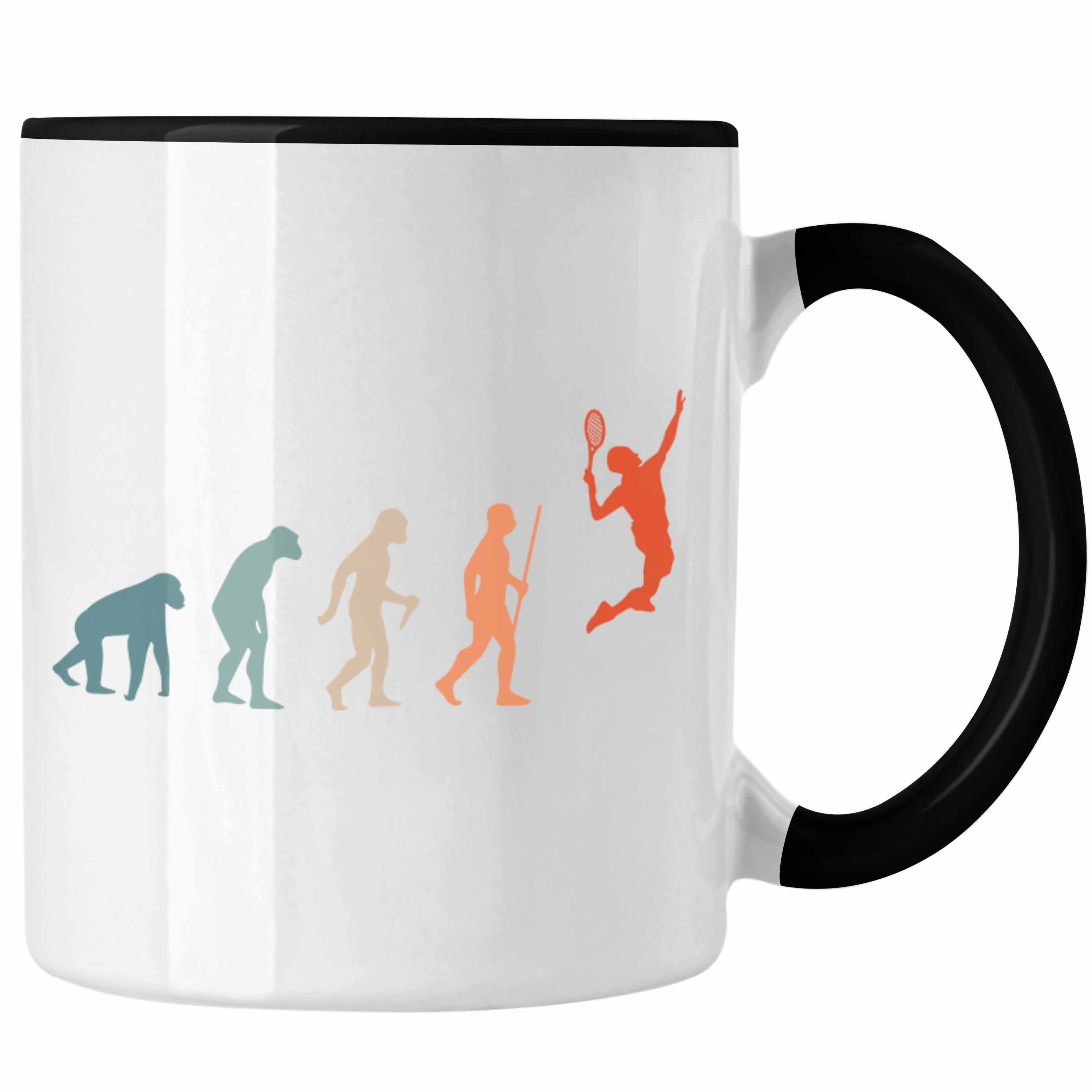 Trendation Tasse Lustige Badminton Tasse Geschenk für Badmintonspieler Badminton Lehre Schwarz