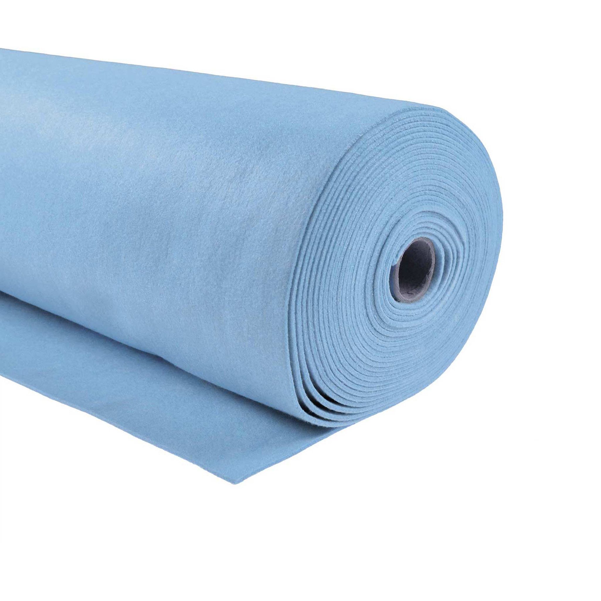 maDDma Stoff Bastelfilz Meterware Filz 100x90cmx3mm Dekofilz Filzstoff, hellblau