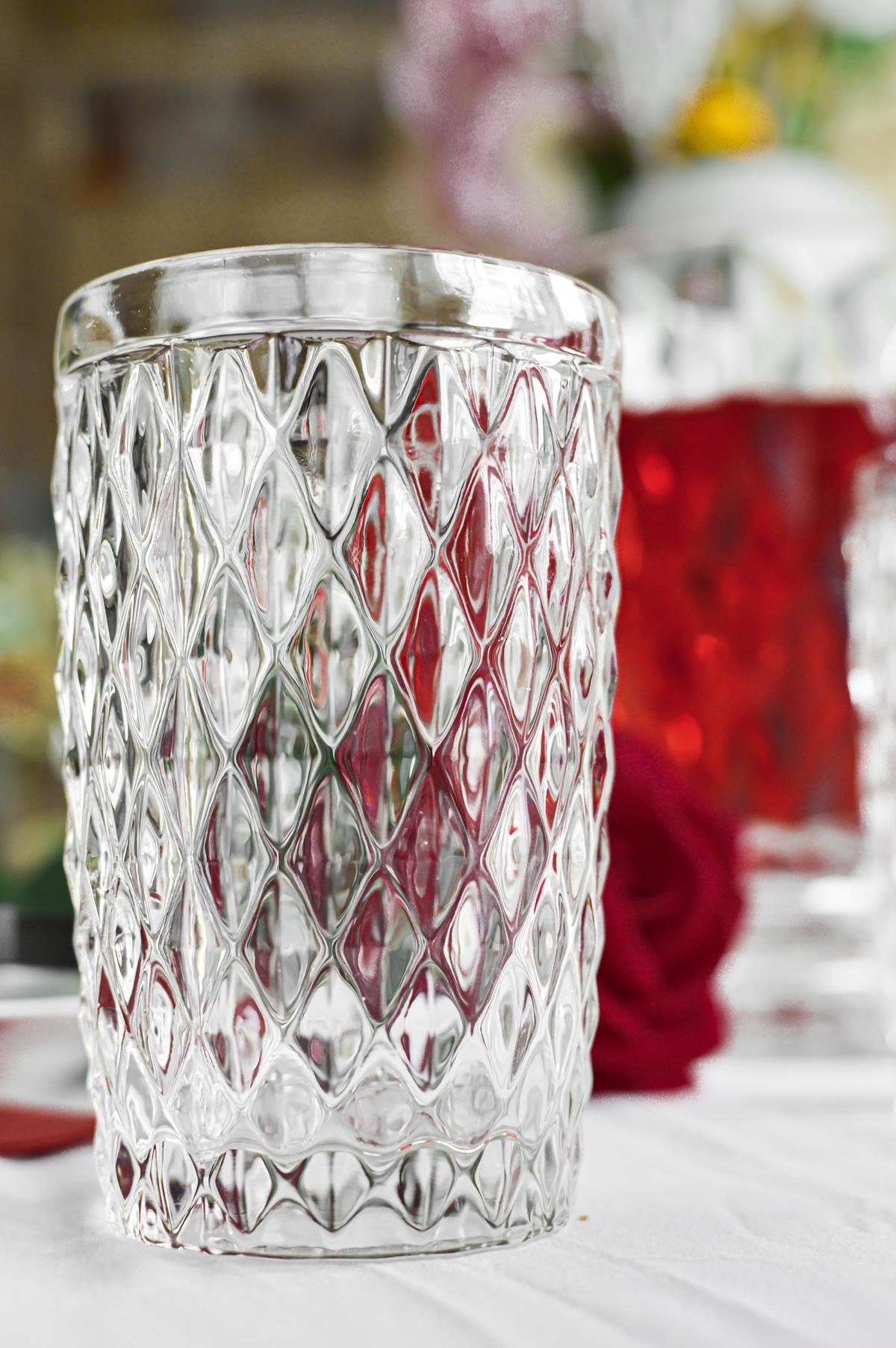 Sendez Longdrinkglas 6 Trinkgläser 300ml mit Relief Wassergläser Saftgläser Cocktailgläser