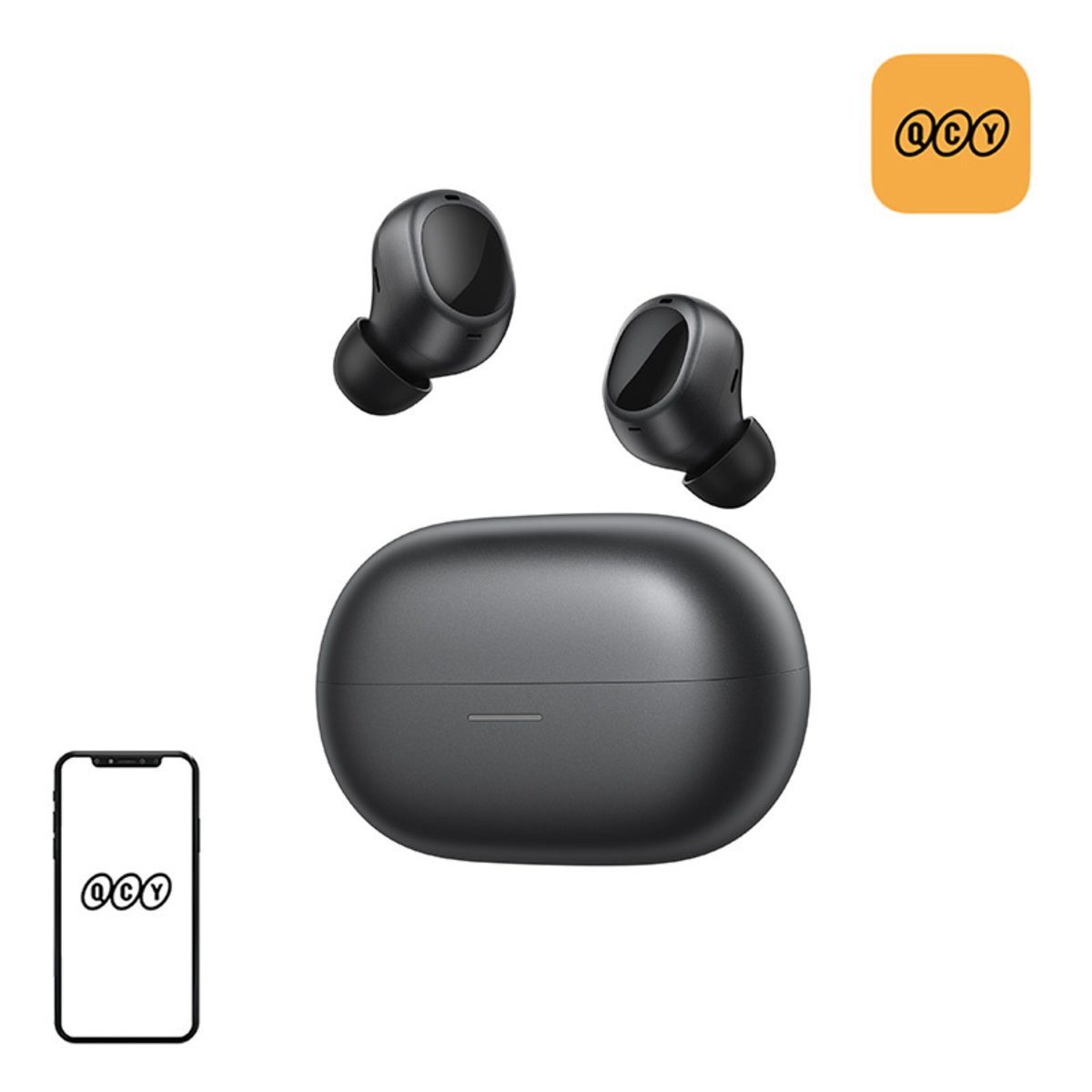 QCY QCY Melobuds A30 kabellose Ohrhörer (schwarz) In-Ear-Kopfhörer